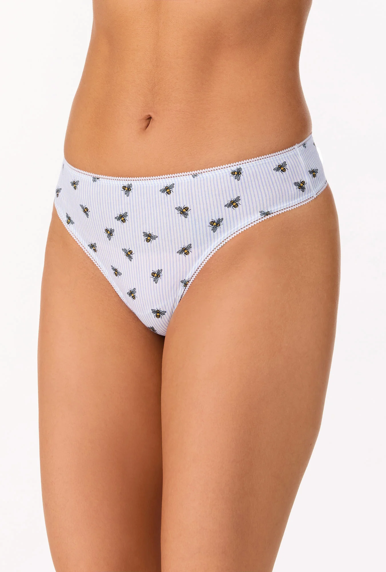 Honey Bees Stretch Jersey Thong Underwear