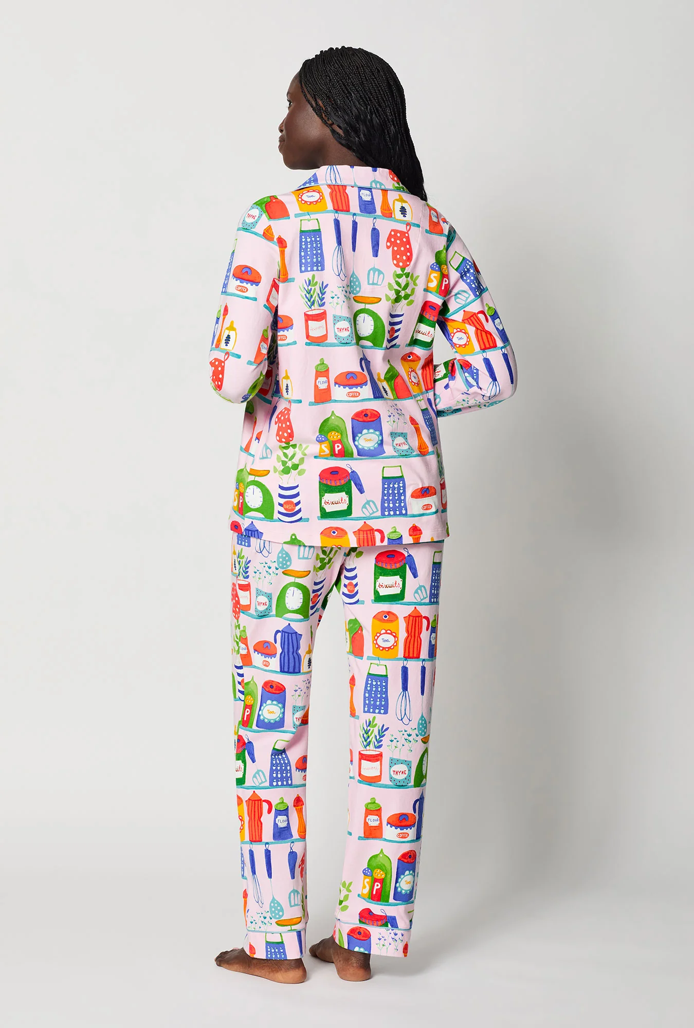 In The Kitchen Long Sleeve Classic Stretch Jersey Pj Set - Image 4