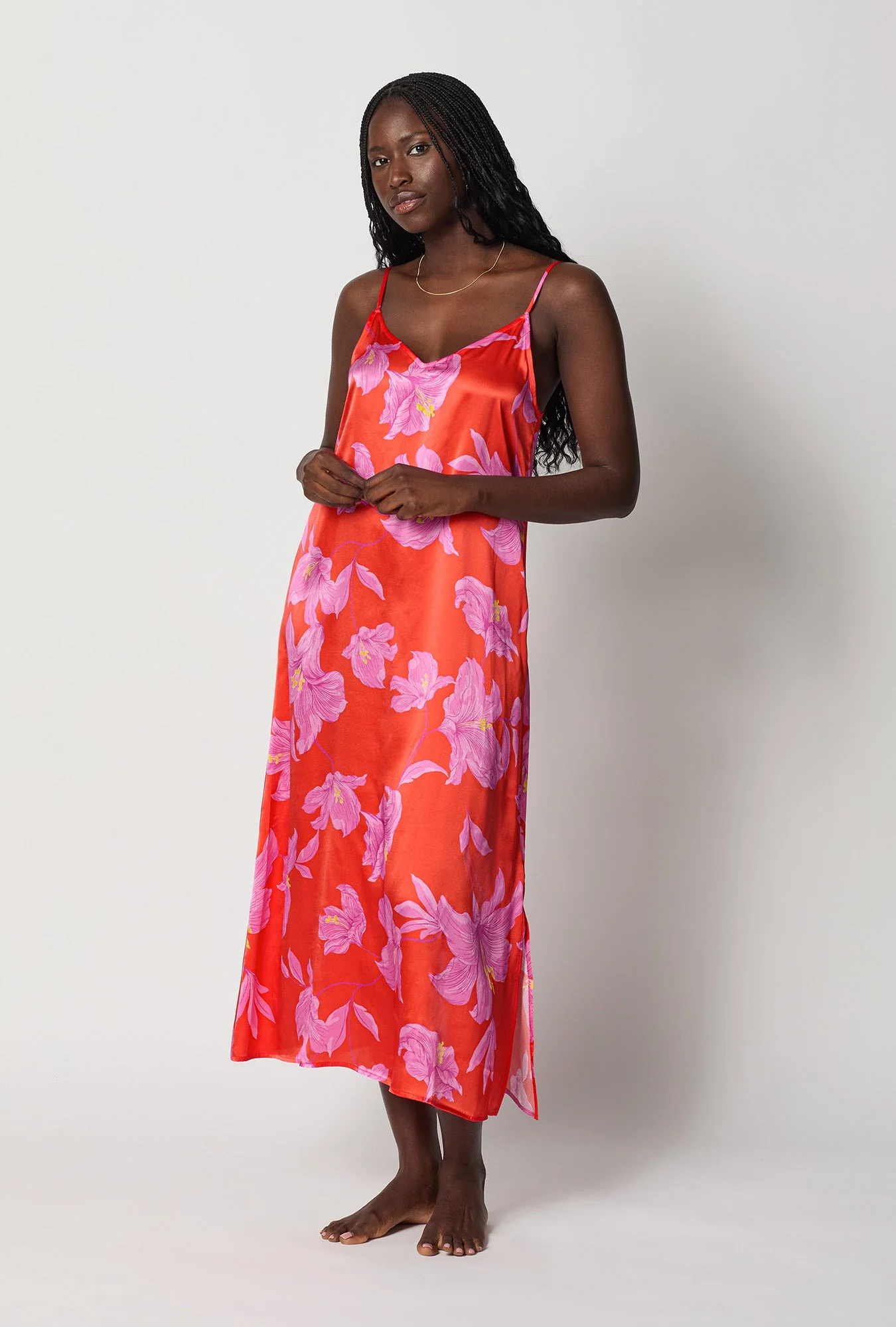 Island Lily Woven Washable Silk Chemise - Image 2