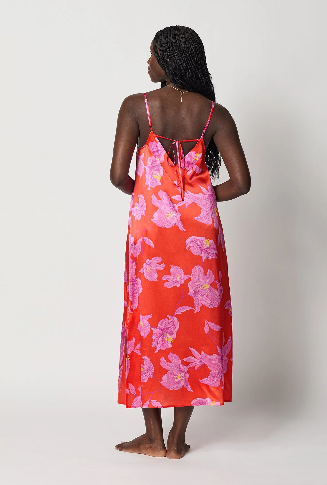 Island Lily Woven Washable Silk Chemise - Image 4