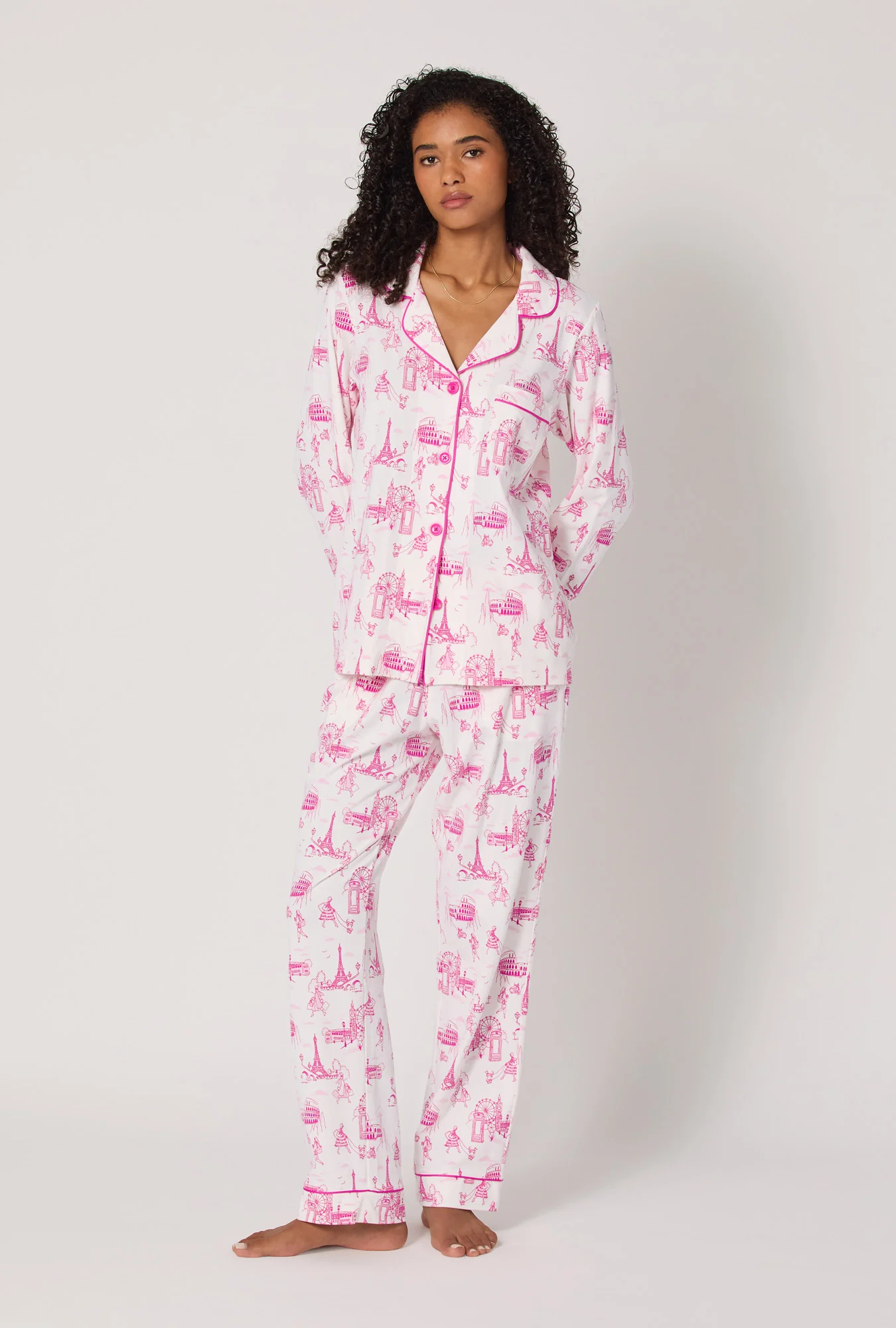 Jet Setter Long Sleeve Classic Stretch Jersey Pj Set