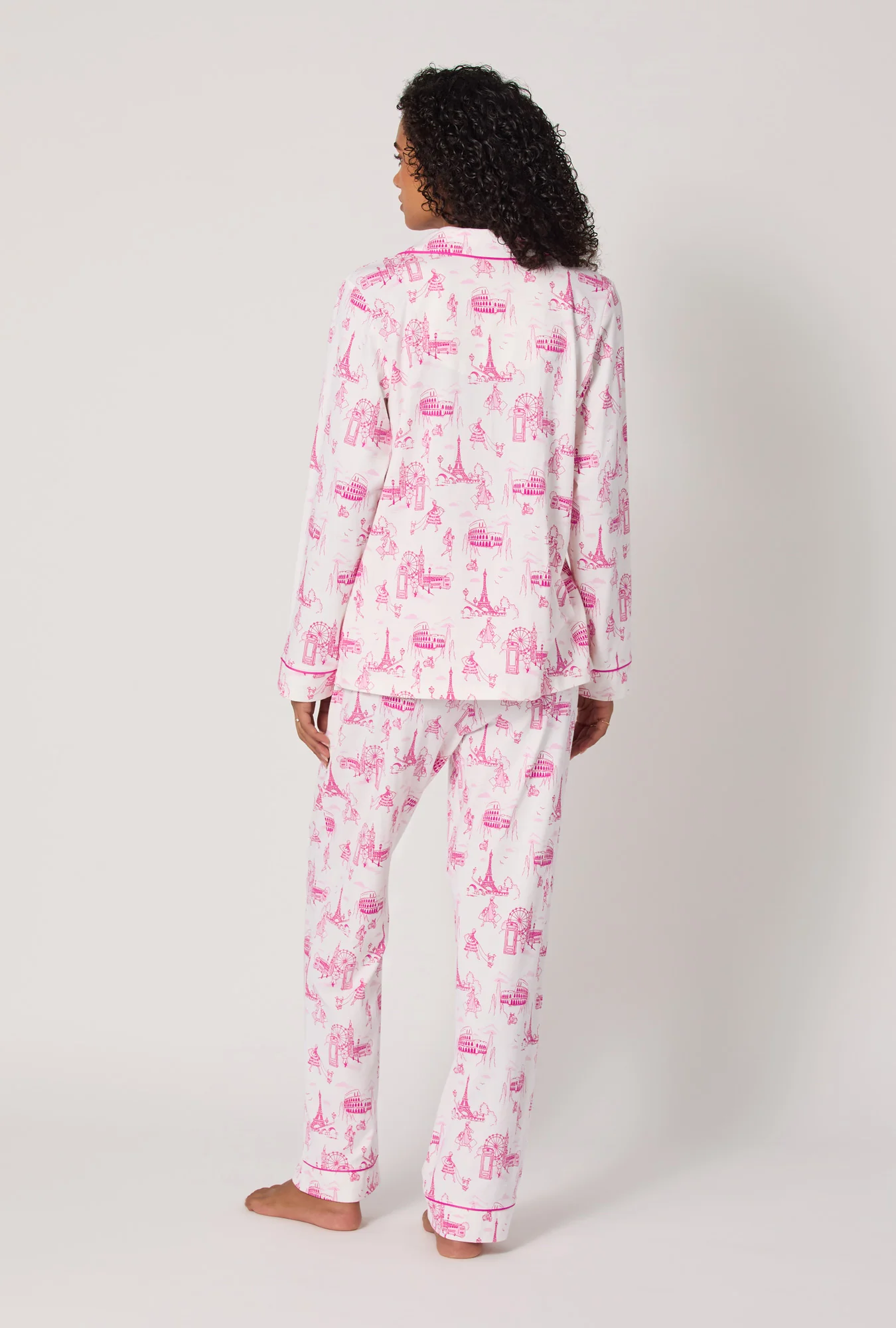 Jet Setter Long Sleeve Classic Stretch Jersey Pj Set - Image 3