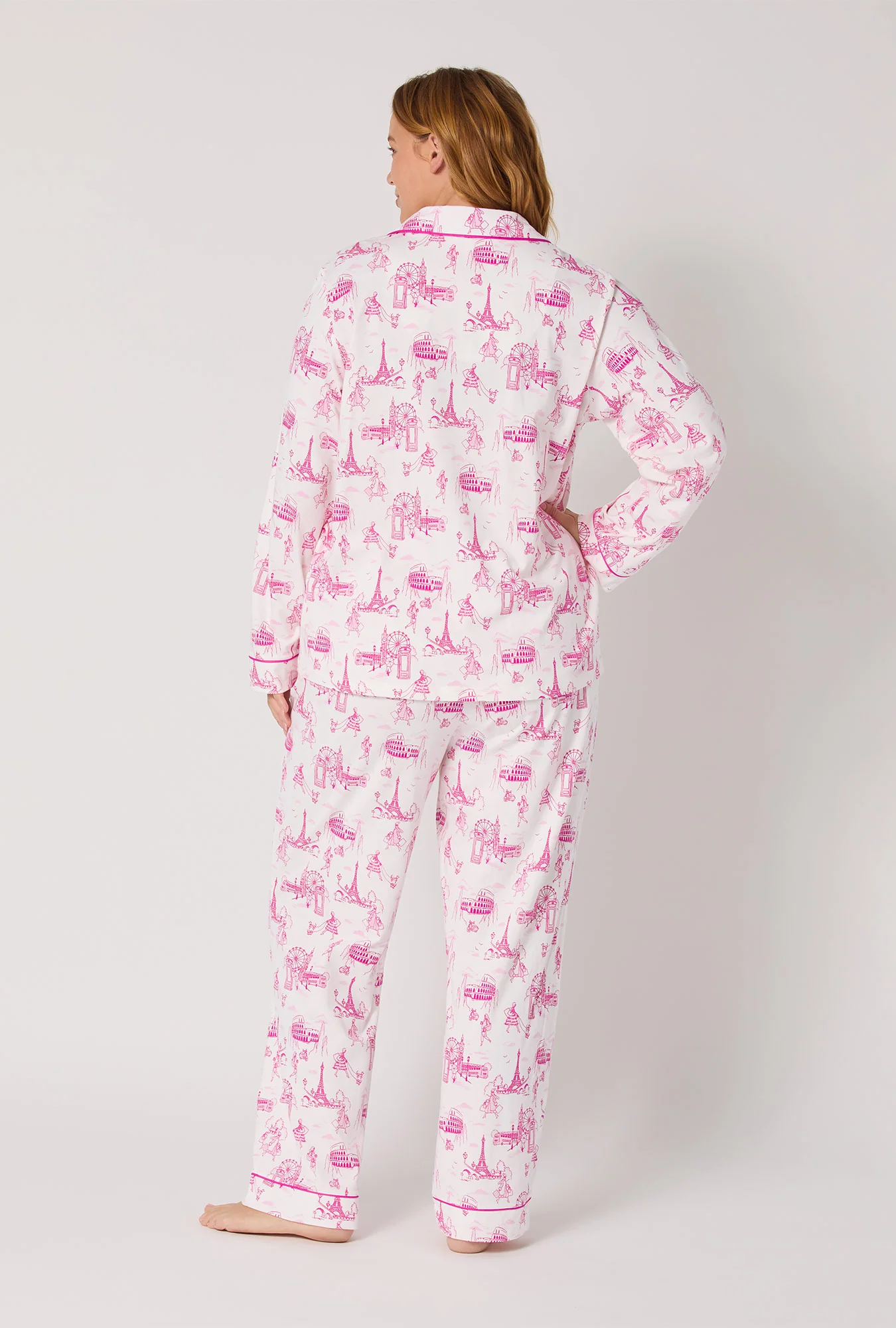 Jet Setter Long Sleeve Classic Stretch Jersey Pj Set - Image 6