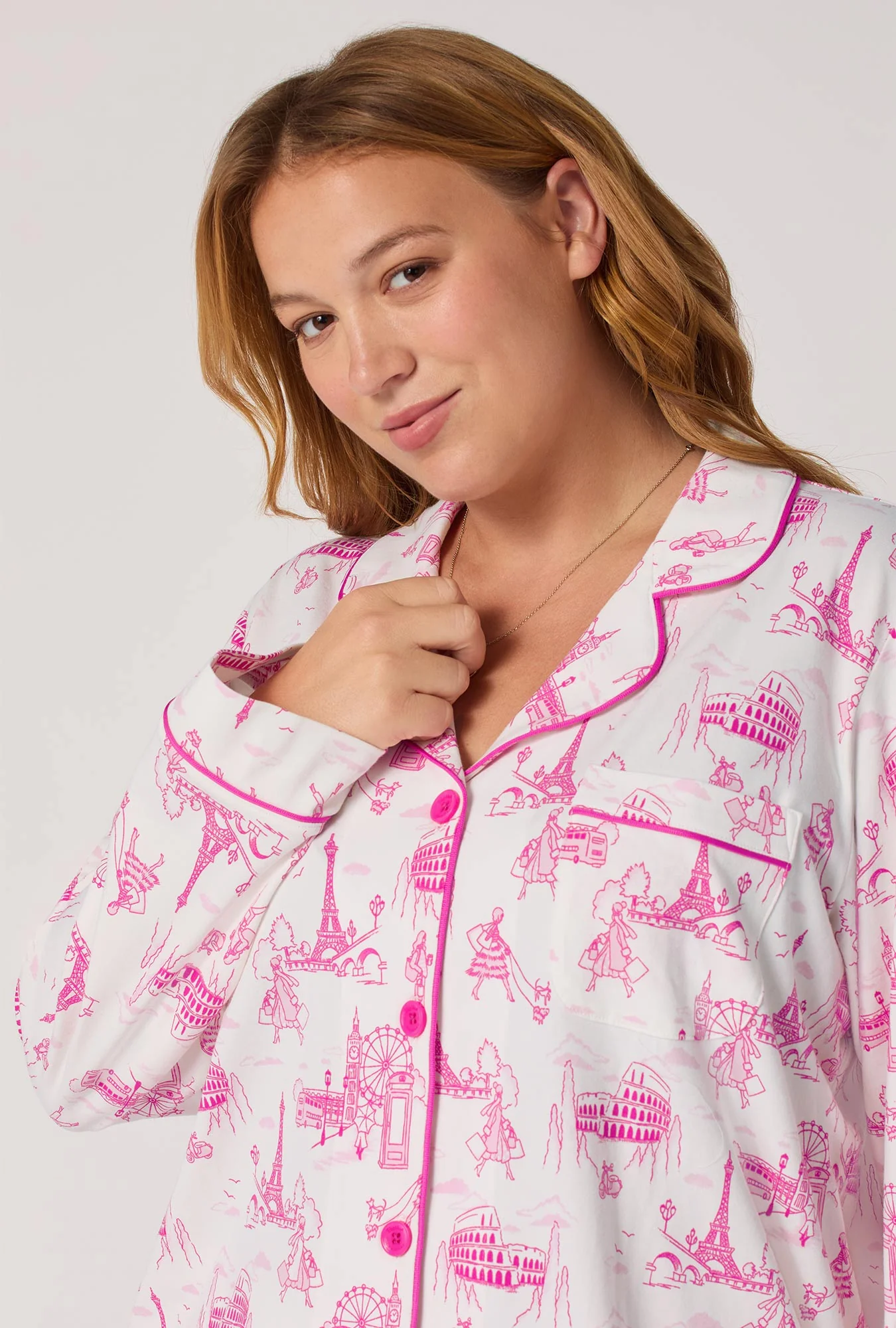 Jet Setter Long Sleeve Classic Stretch Jersey Pj Set - Image 7