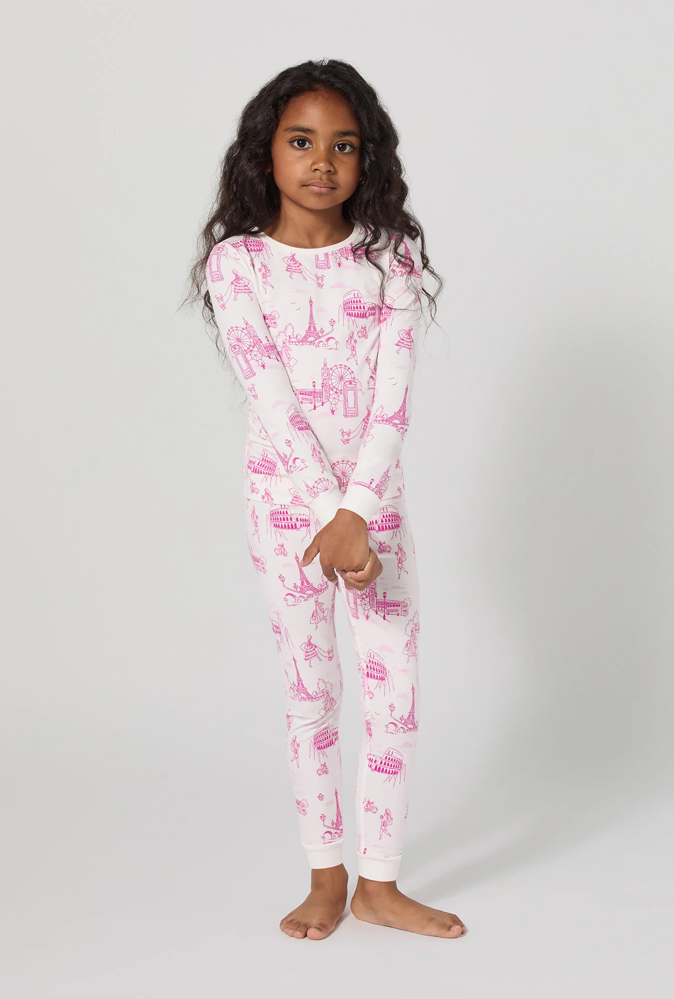 Jet Setter Long Sleeve Stretch Jersey Kids Pj Set