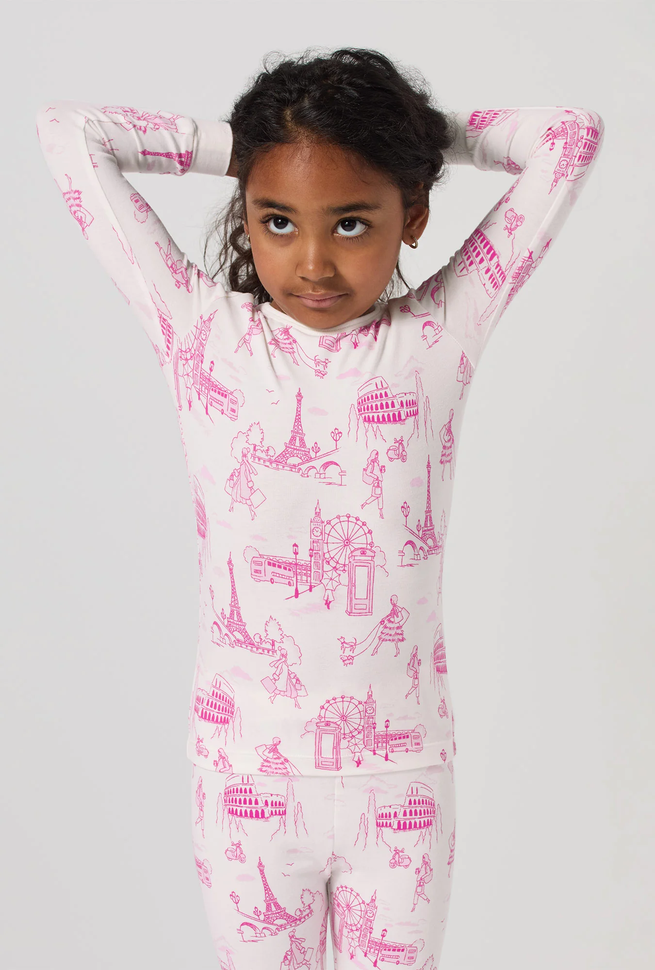 Jet Setter Long Sleeve Stretch Jersey Kids Pj Set - Image 3