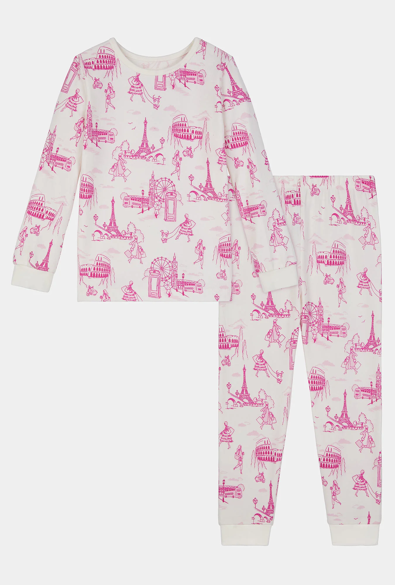 Jet Setter Long Sleeve Stretch Jersey Kids Pj Set - Image 4