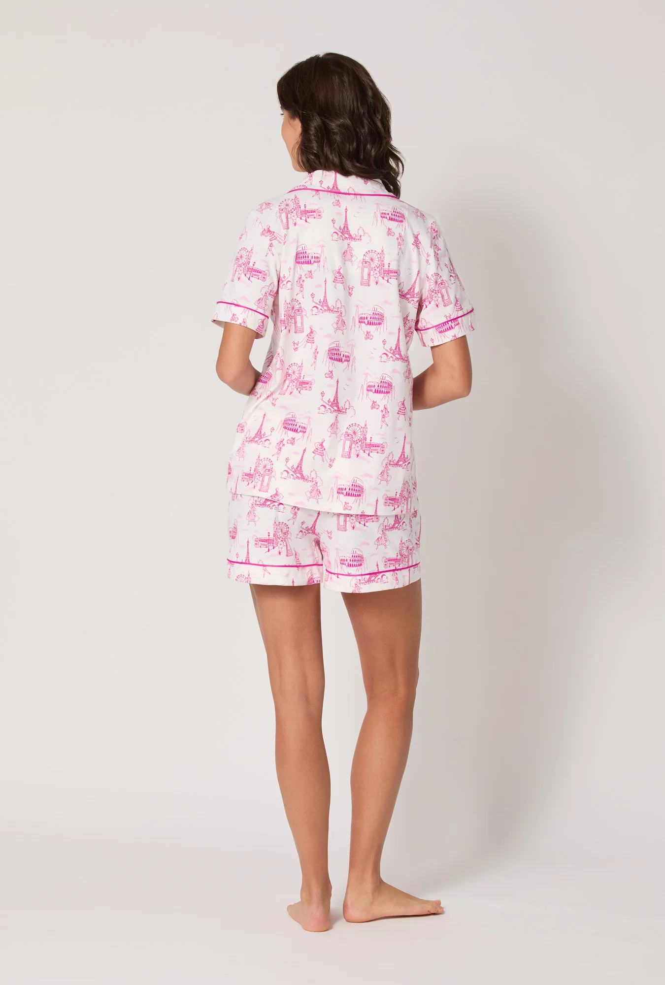 Jet Setter Short Sleeve Classic Shorty Stretch Jersey Pj Set - Image 3