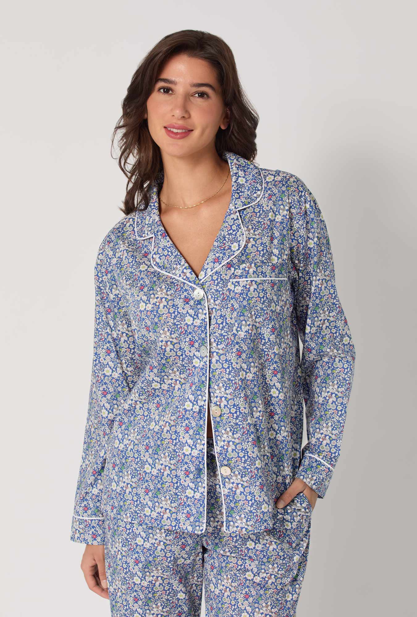June's Meadow Long Sleeve Classic Woven Tana Lawn® Pj Set Made With Liberty Fabric - Image 4