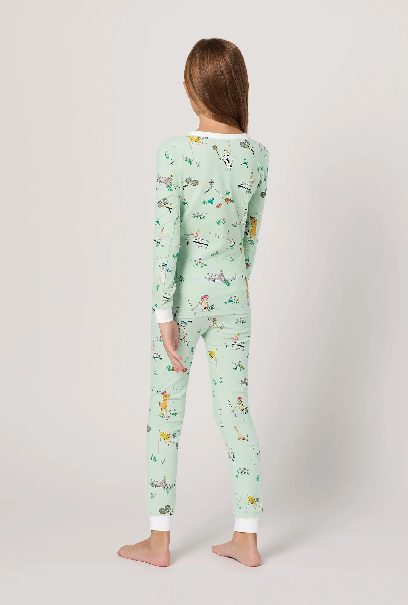Lawn Games Long Sleeve Stretch Jersey Kids Pj Set - Image 3