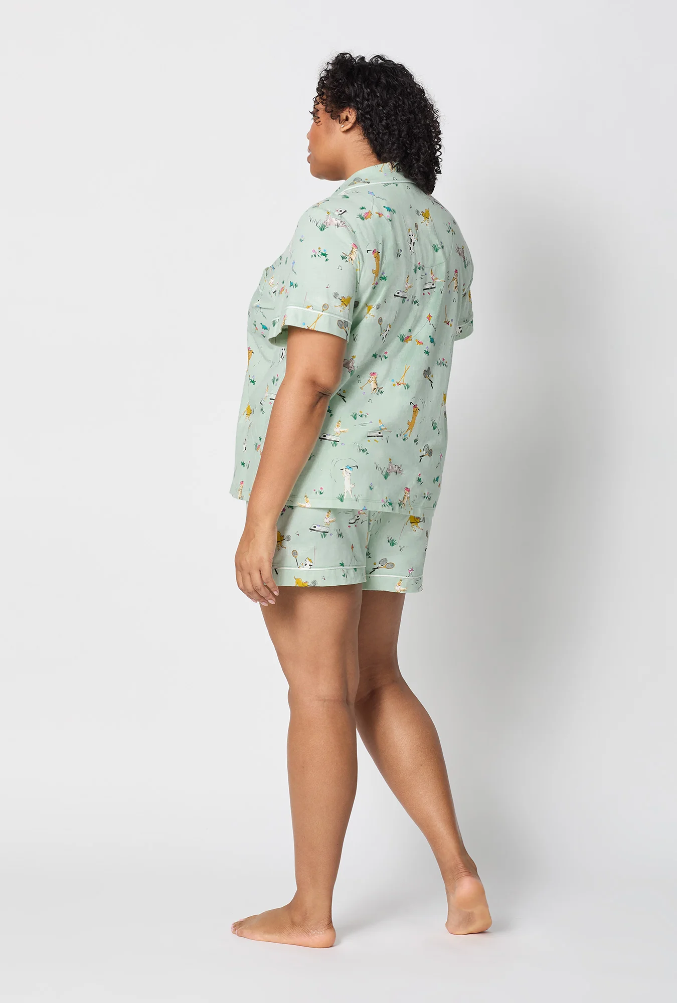Lawn Games Short Sleeve Classic Shorty Stretch Jersey Pj Set - Image 6