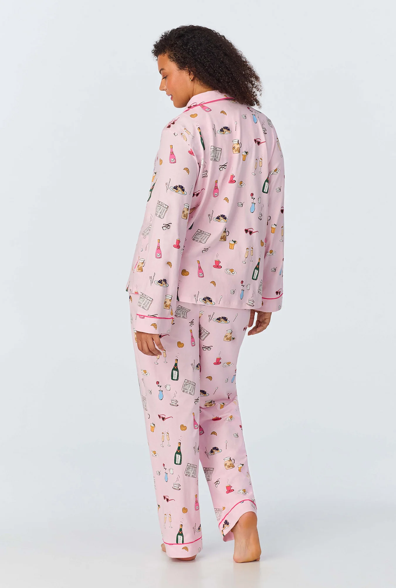 Let's Do Brunch Long Sleeve Classic Stretch Jersey PJ Set - Image 6
