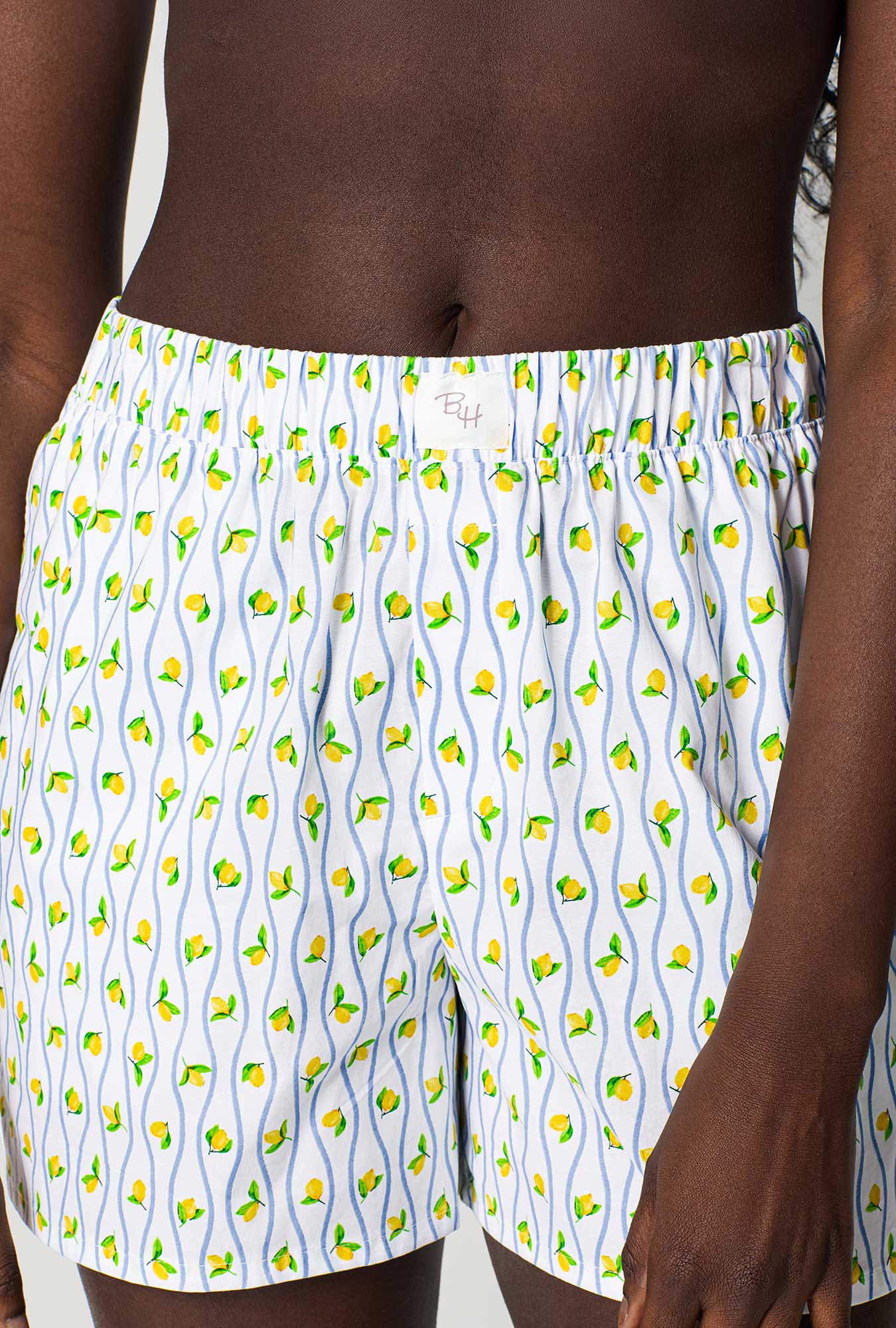 Limoncello Stripe Woven Cotton Poplin Boxer Short - Image 4