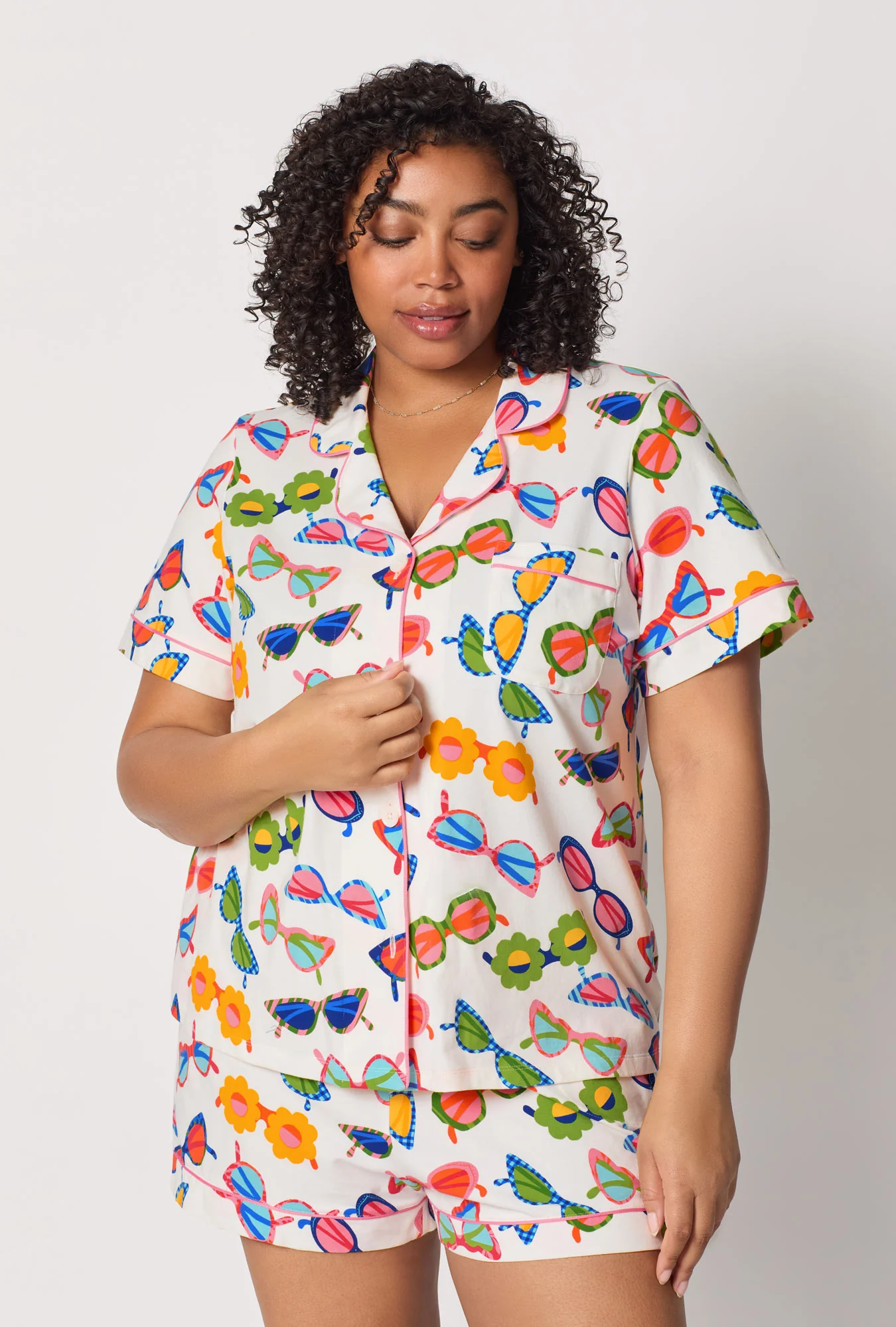 Made In The Shade Short Sleeve Classic Shorty Stretch Jersey Pj Set - Image 7