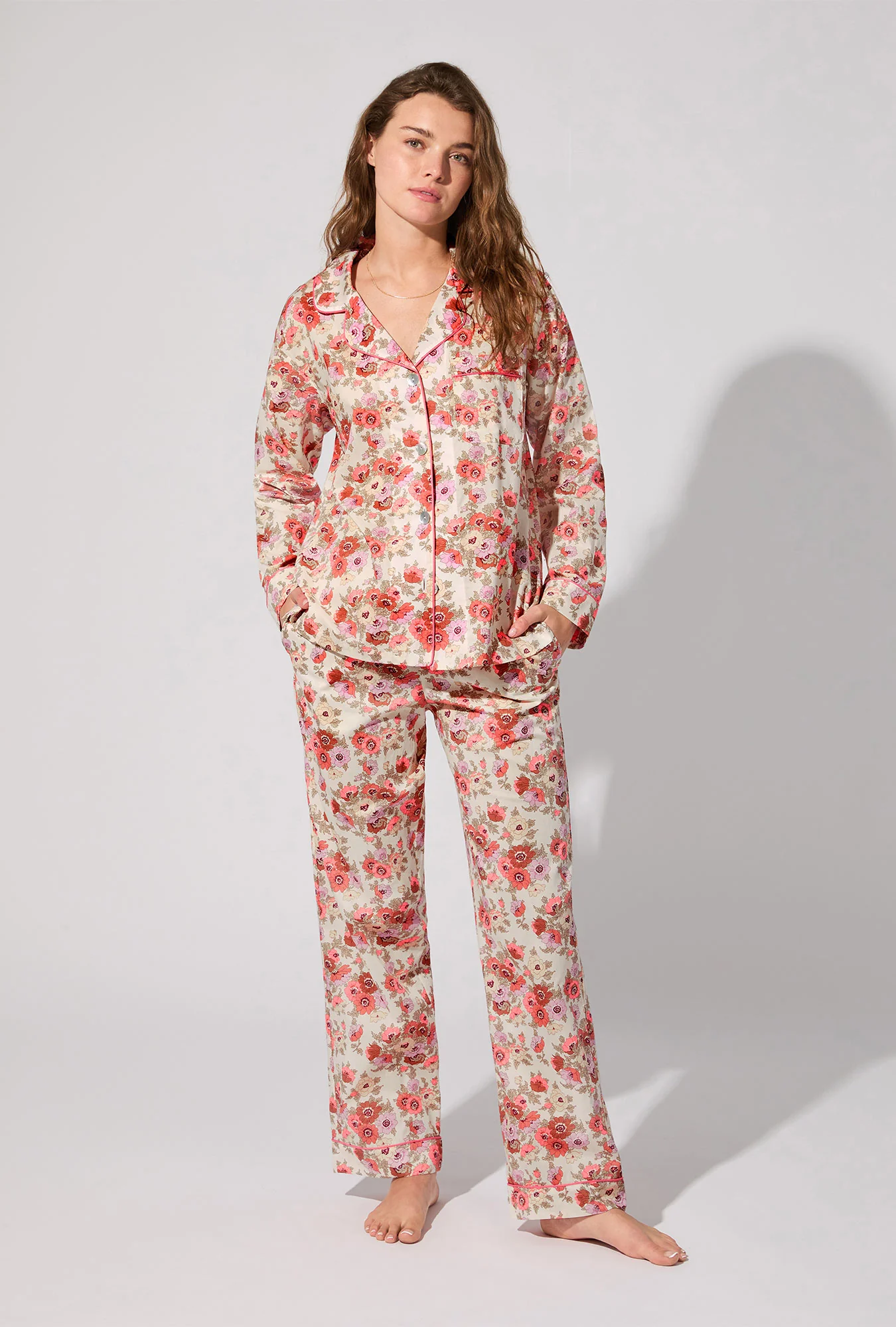 Madeleine Long Sleeve Classic Woven Tana Lawn® PJ Set Made With Liberty Fabric - Image 2