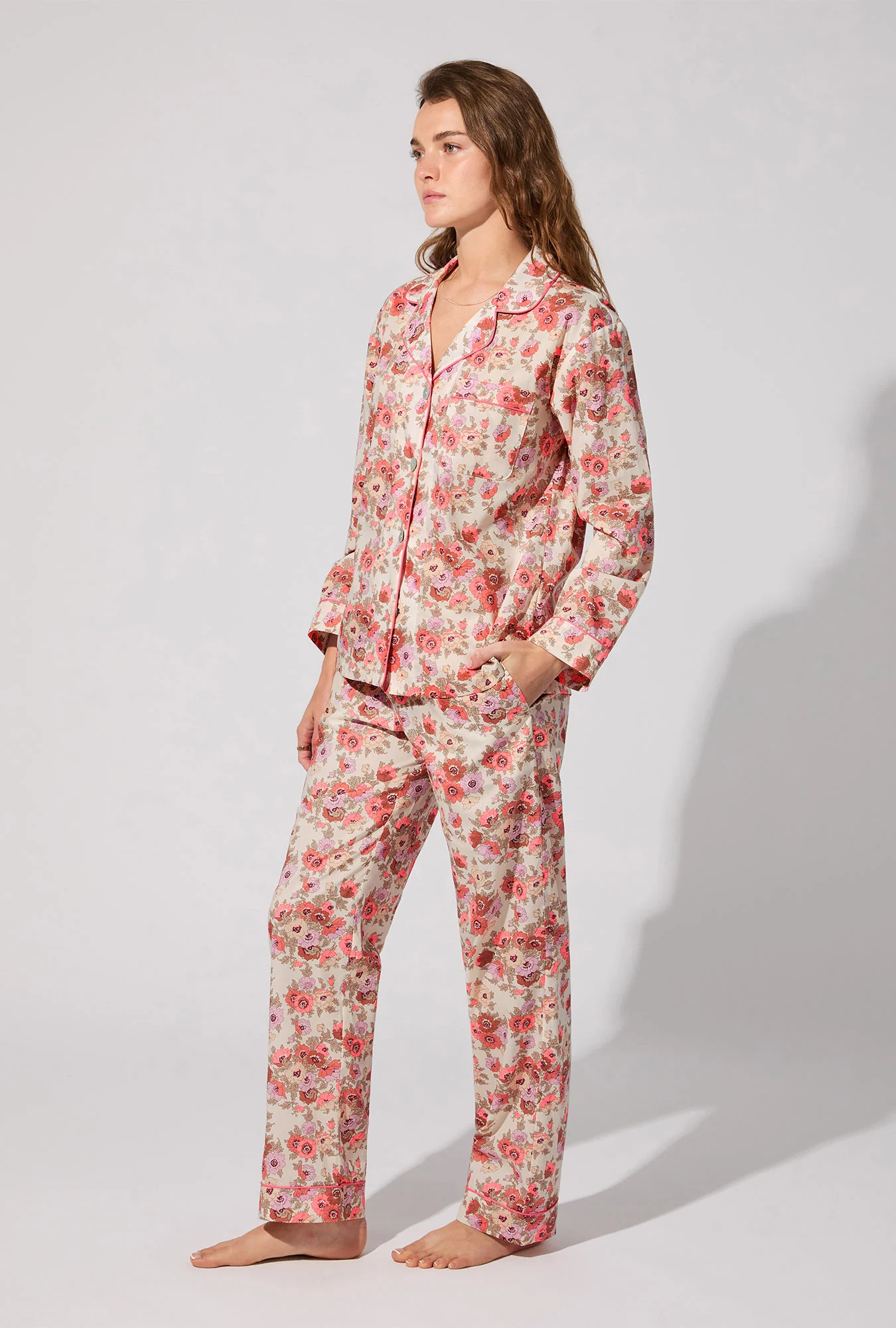 Madeleine Long Sleeve Classic Woven Tana Lawn® PJ Set Made With Liberty Fabric - Image 3