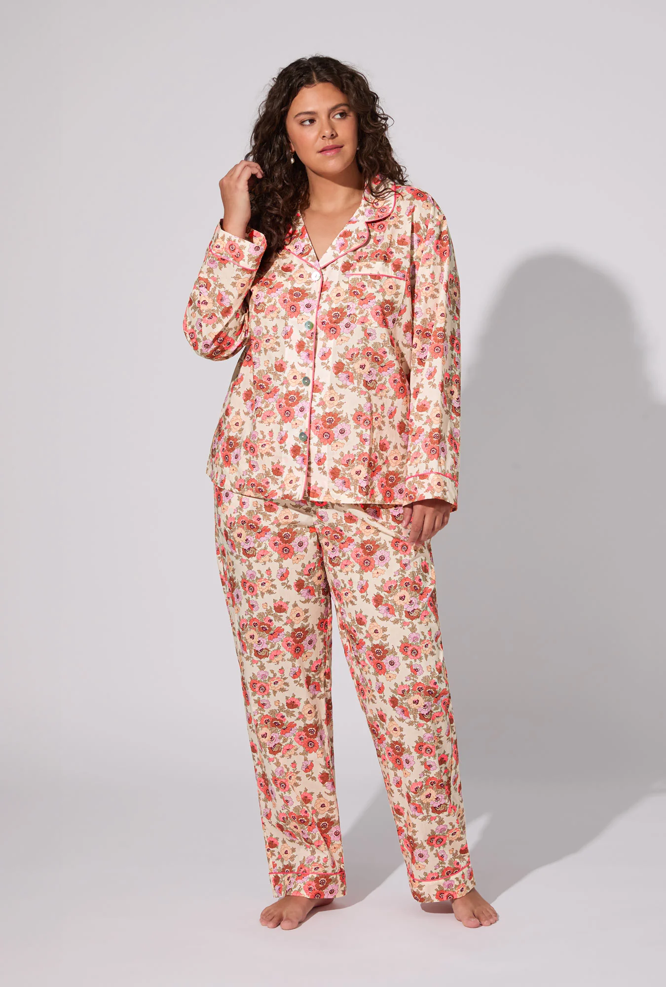 Madeleine Long Sleeve Classic Woven Tana Lawn® PJ Set Made With Liberty Fabric - Image 5