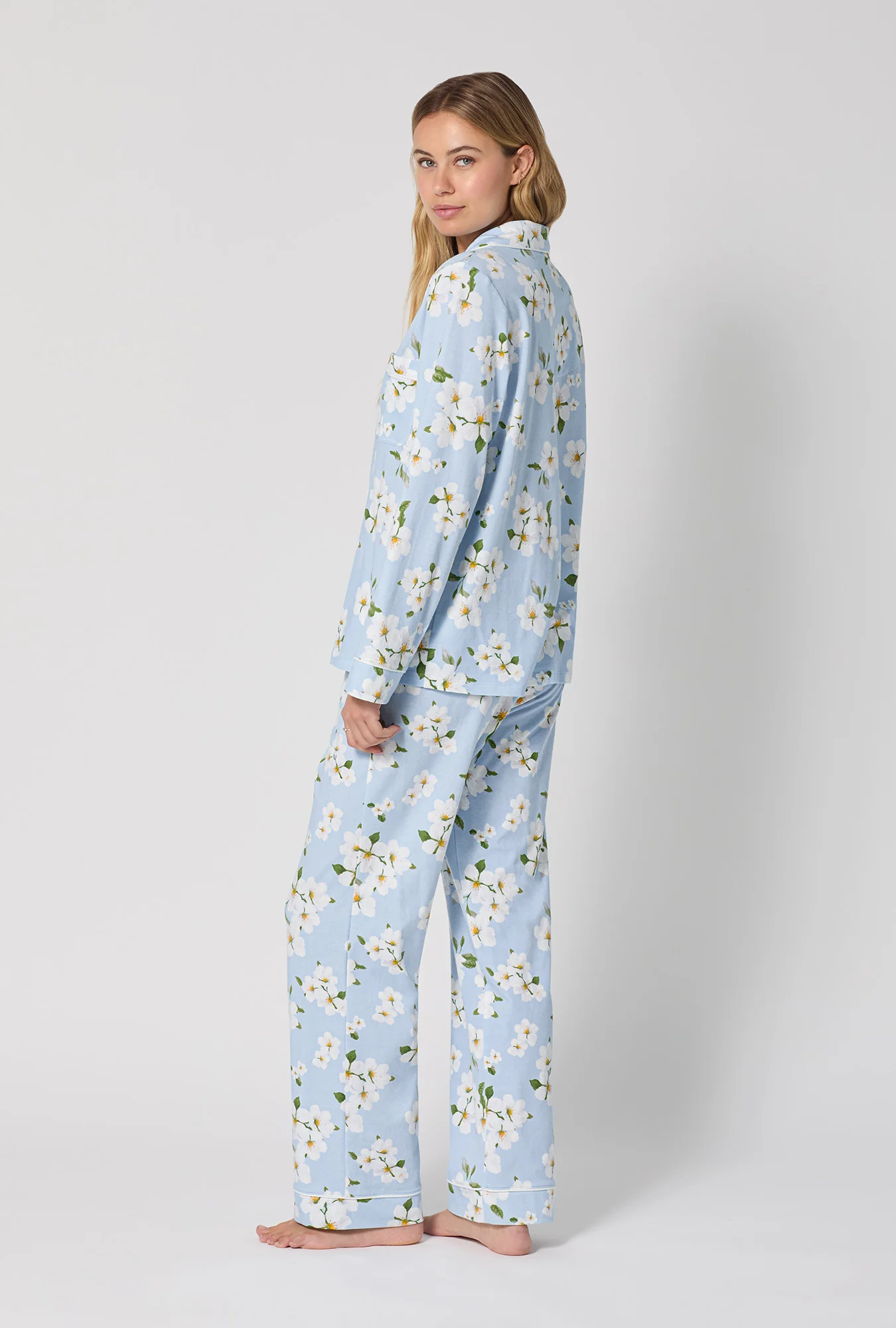 Magnolia Breeze Long Sleeve Classic Stretch Jersey Pj Set - Image 4