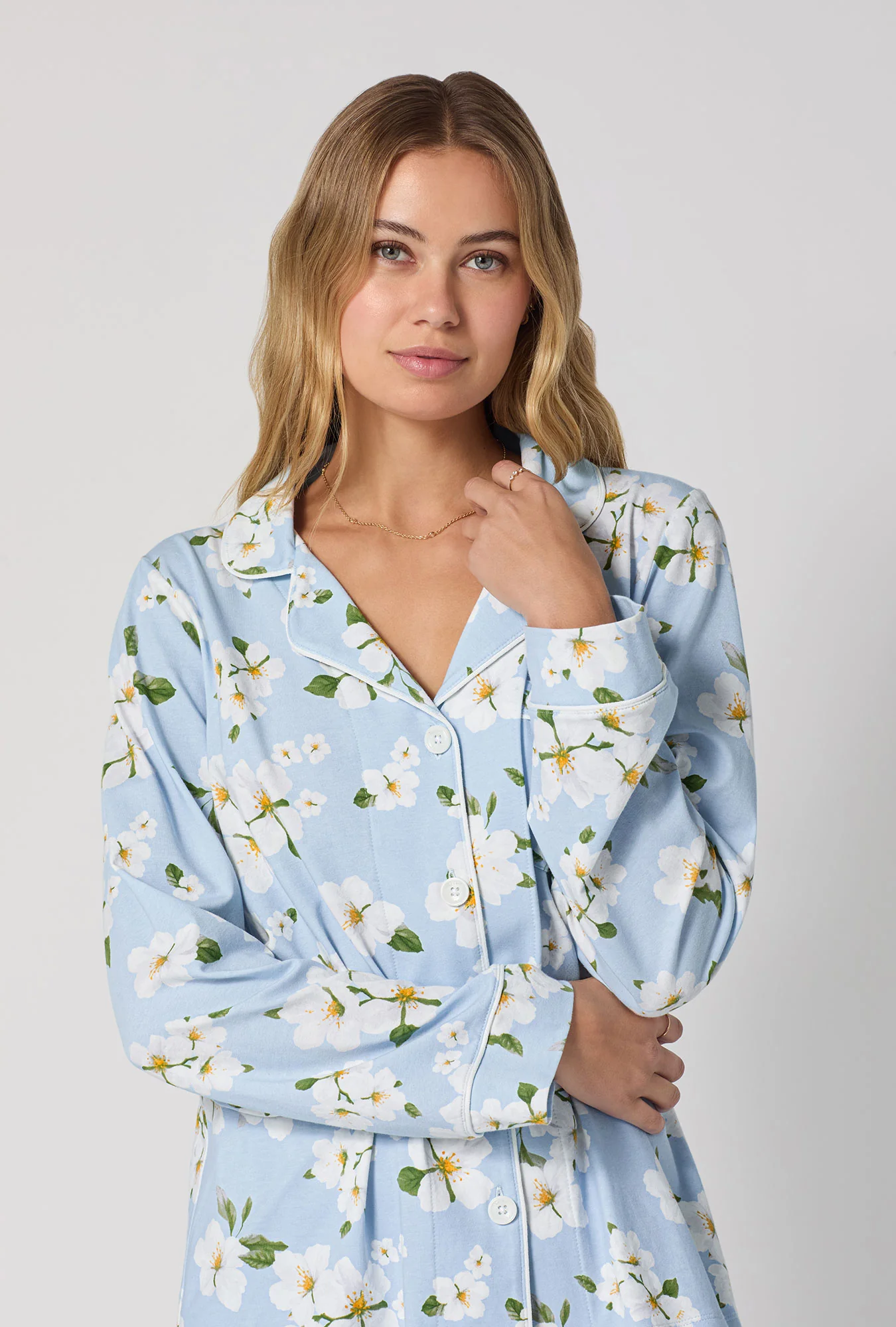 Magnolia Breeze Long Sleeve Classic Stretch Jersey Pj Set - Image 5