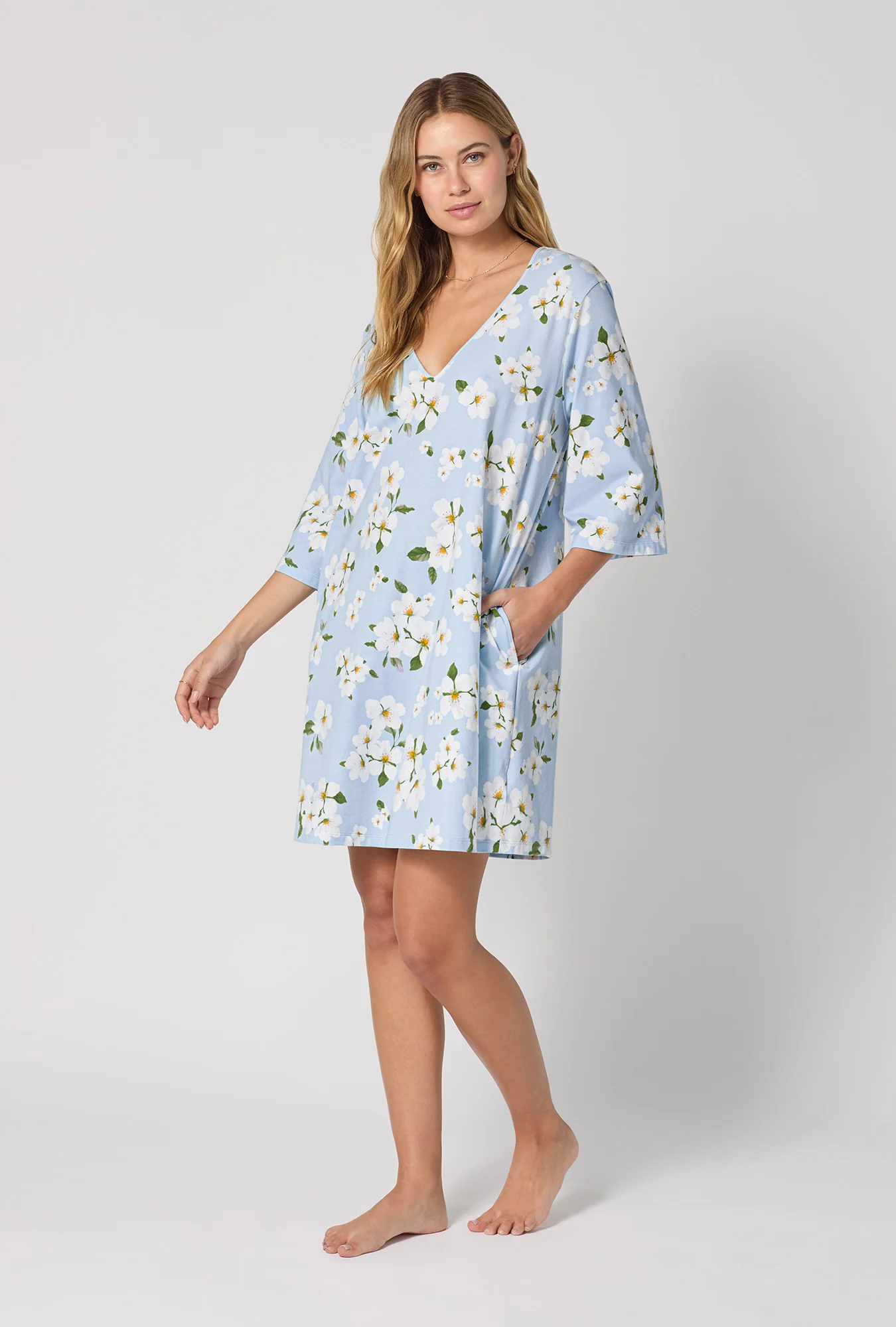 Magnolia Breeze Stretch Jersey Sleep Dress - Image 2