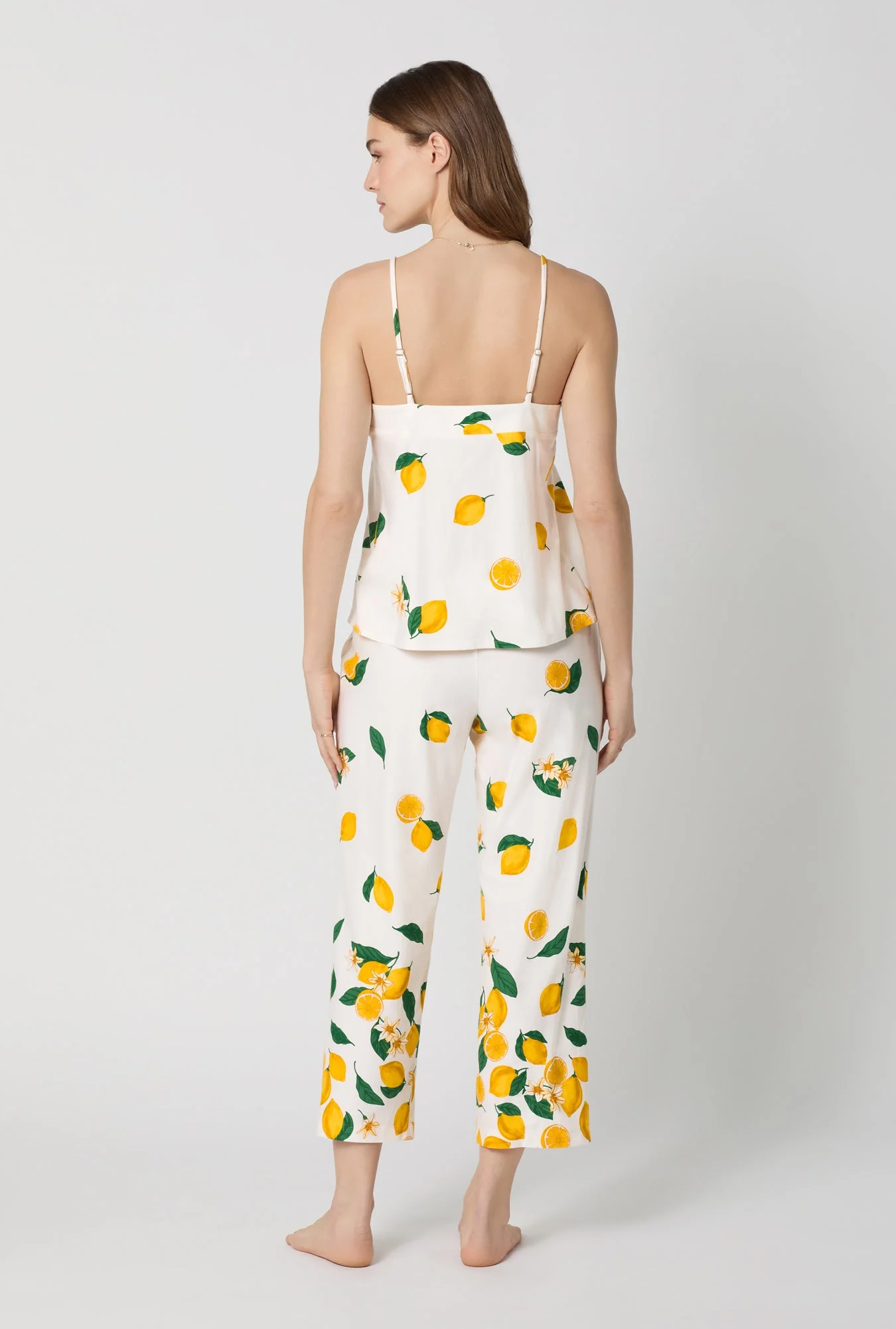 Main Squeeze Border Cami Stretch Jersey Cropped PJ Set - Image 2