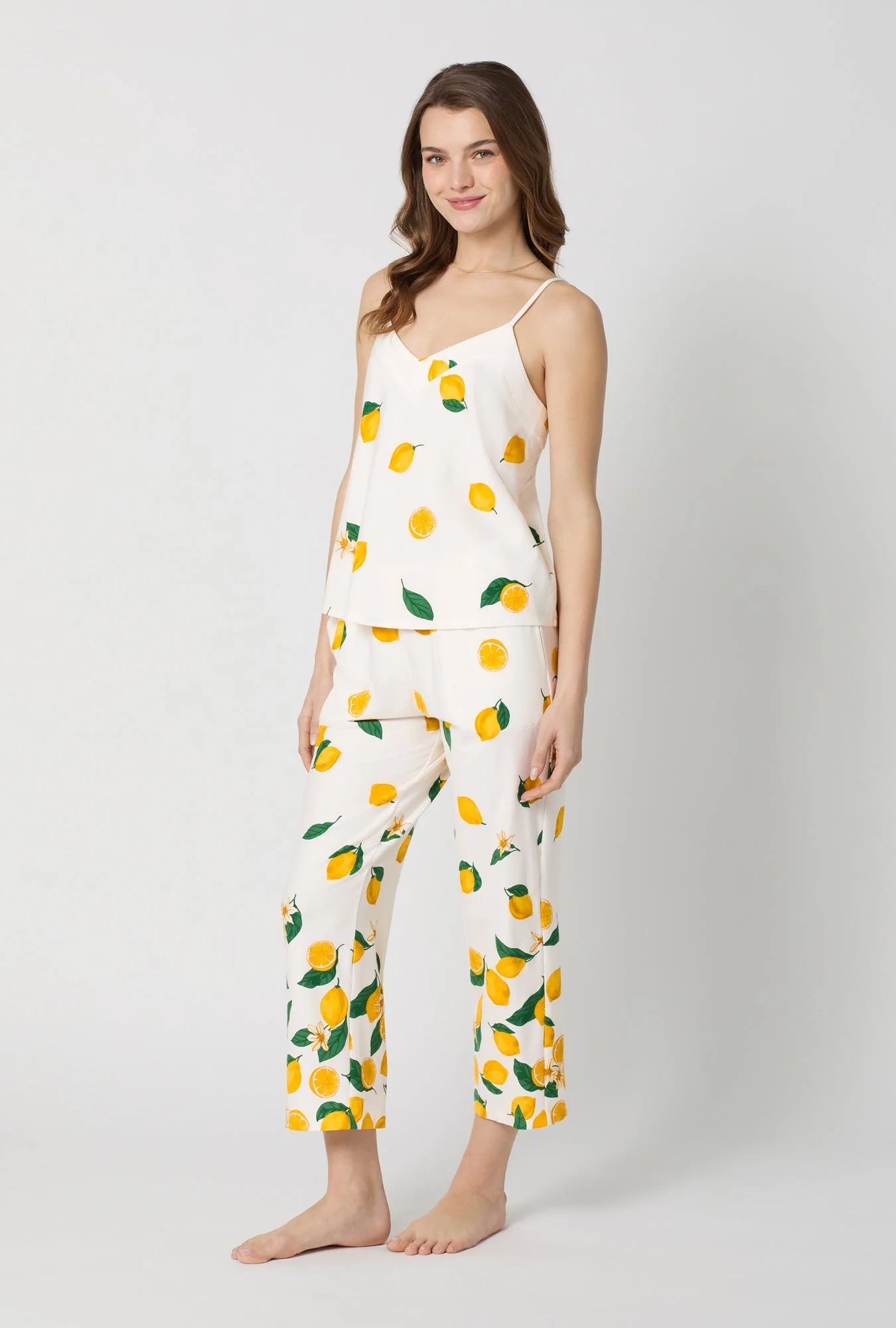 Main Squeeze Border Cami Stretch Jersey Cropped PJ Set - Image 3