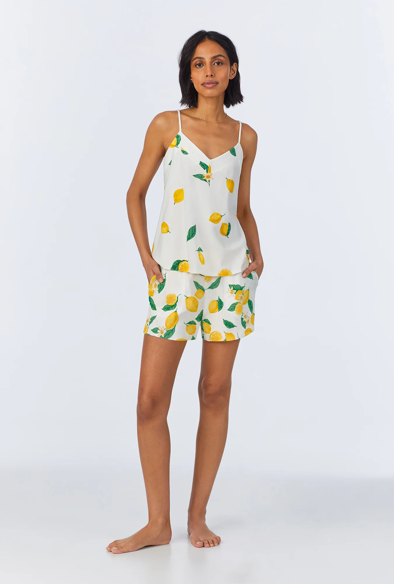 Main Squeeze Border Cami Stretch Jersey Shorty PJ Set