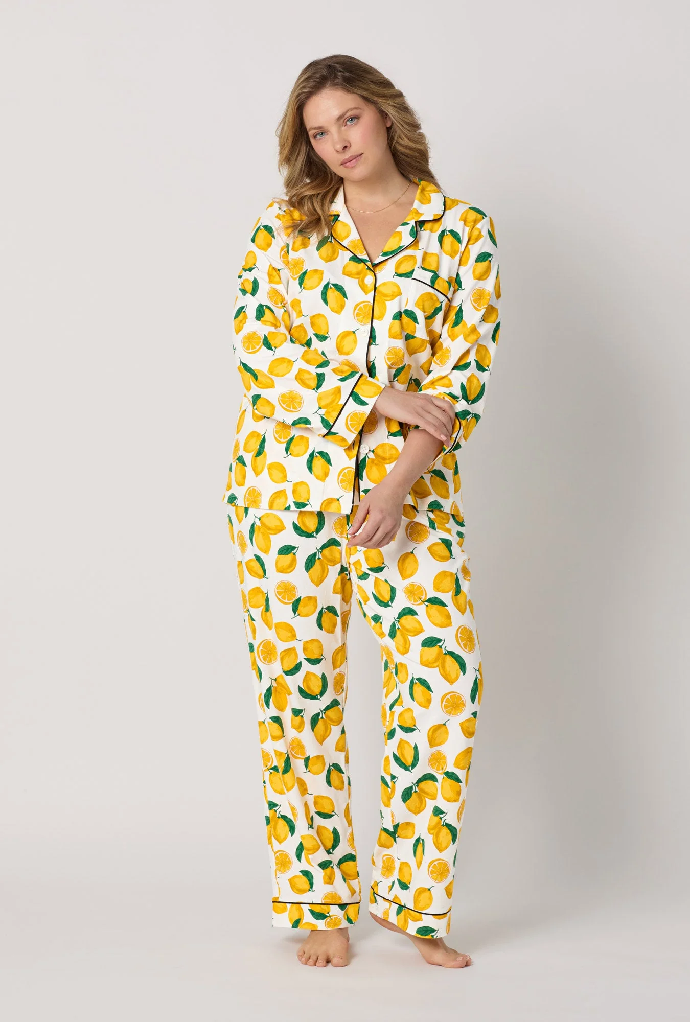 Main Squeeze Long Sleeve Classic Stretch Jersey PJ Set - Image 5