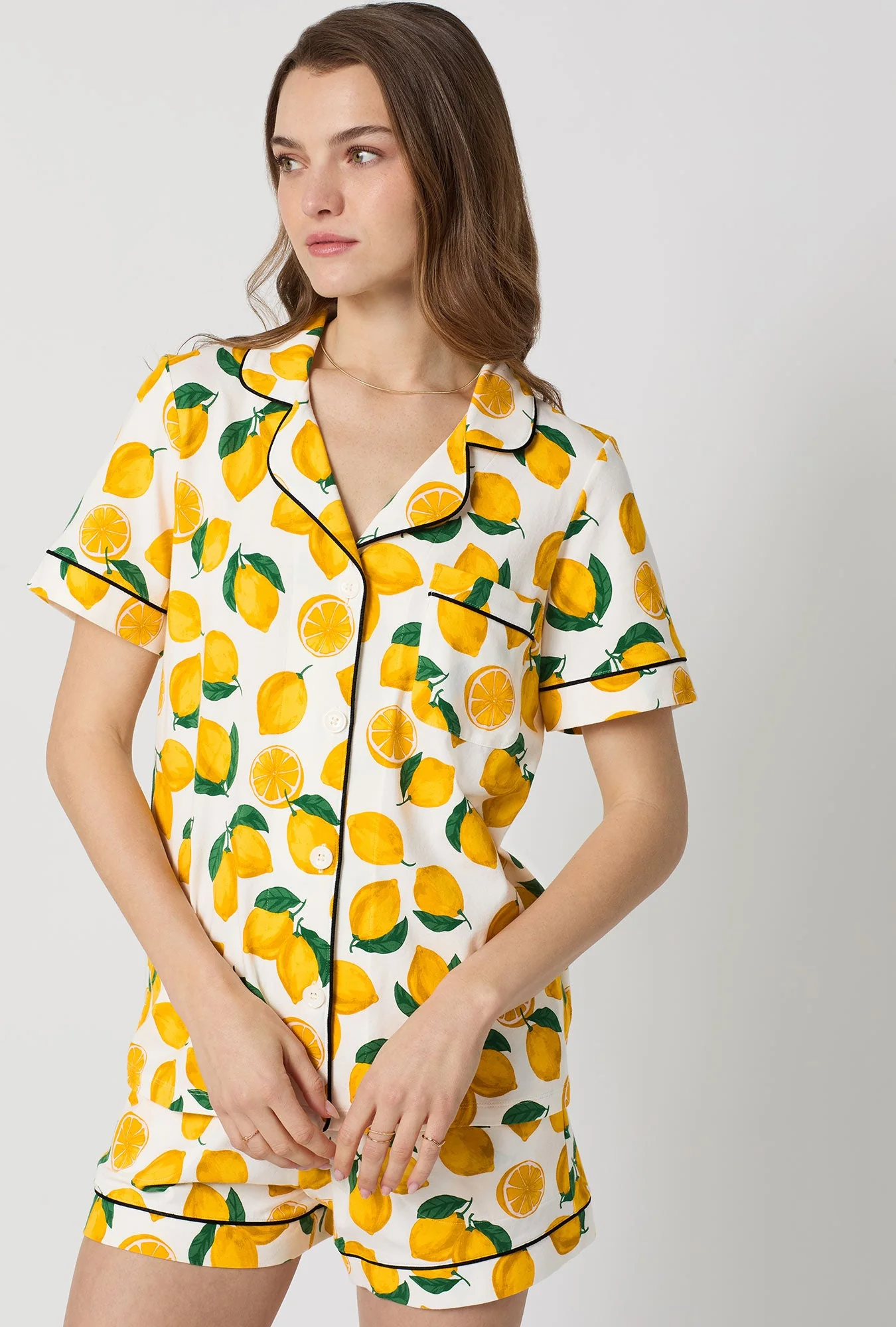 Main Squeeze Short Sleeve Classic Shorty Stretch Jersey PJ Set - Image 4