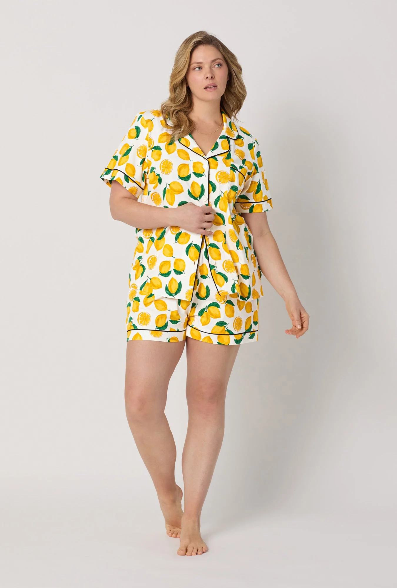 Main Squeeze Short Sleeve Classic Shorty Stretch Jersey PJ Set - Image 5