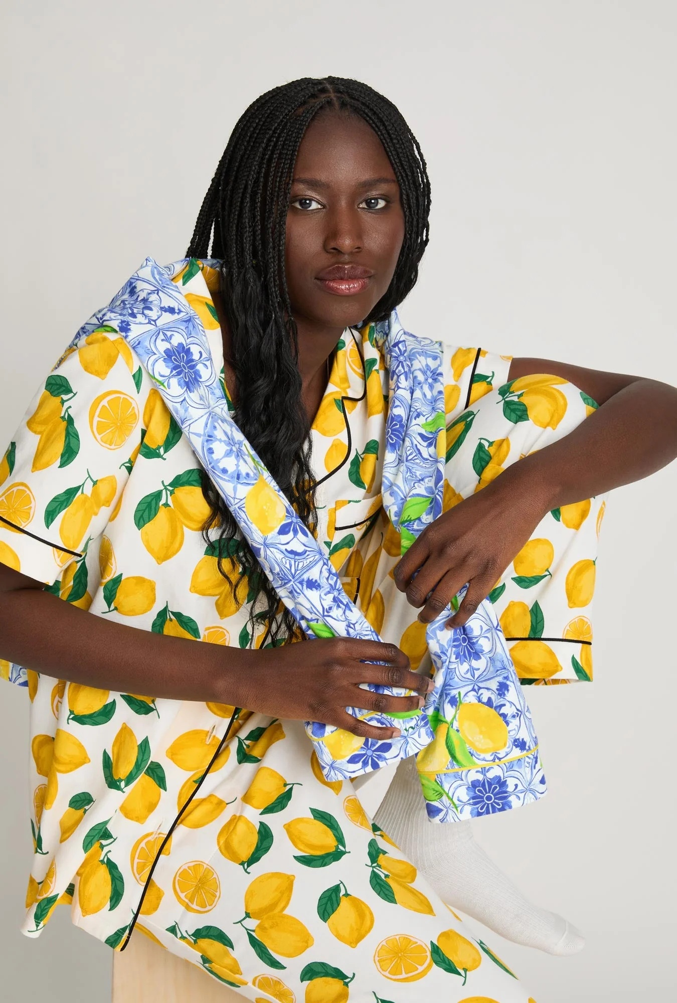 Main Squeeze Short Sleeve Classic Stretch Jersey Cropped PJ Set