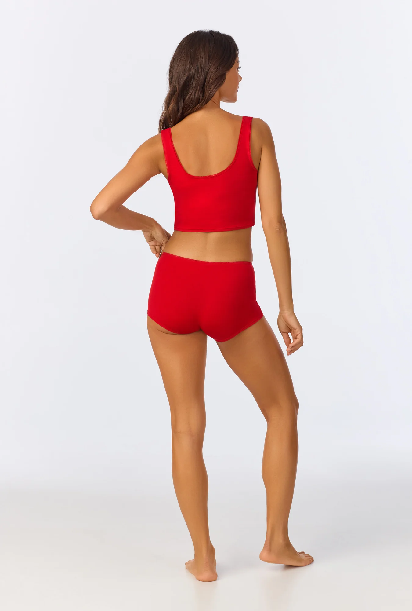 Mars Red Stretch Jersey Crop Tank - Image 5
