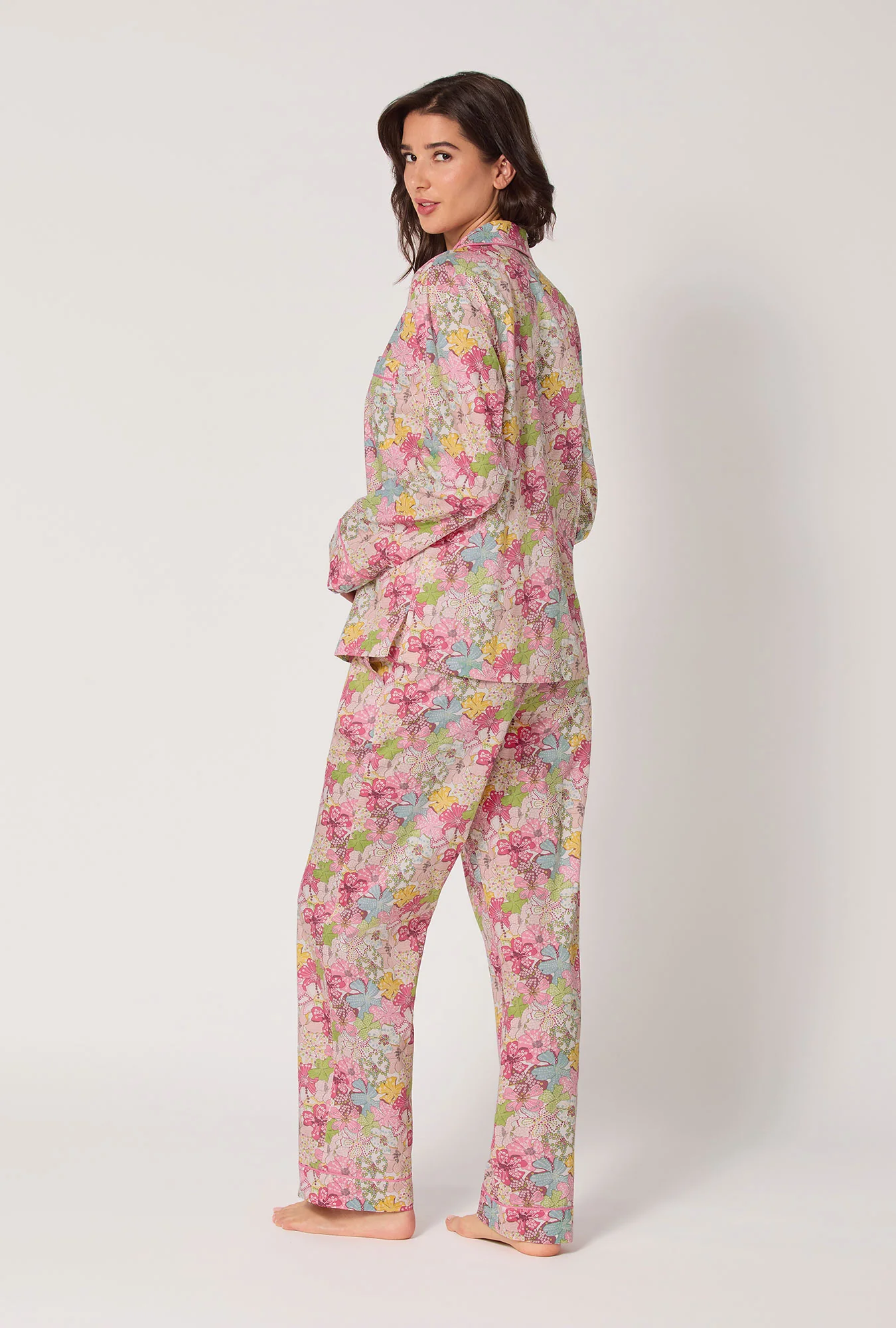Mauvey Long Sleeve Classic Woven Tana Lawn® Pj Set Made With Liberty Fabric - Image 3