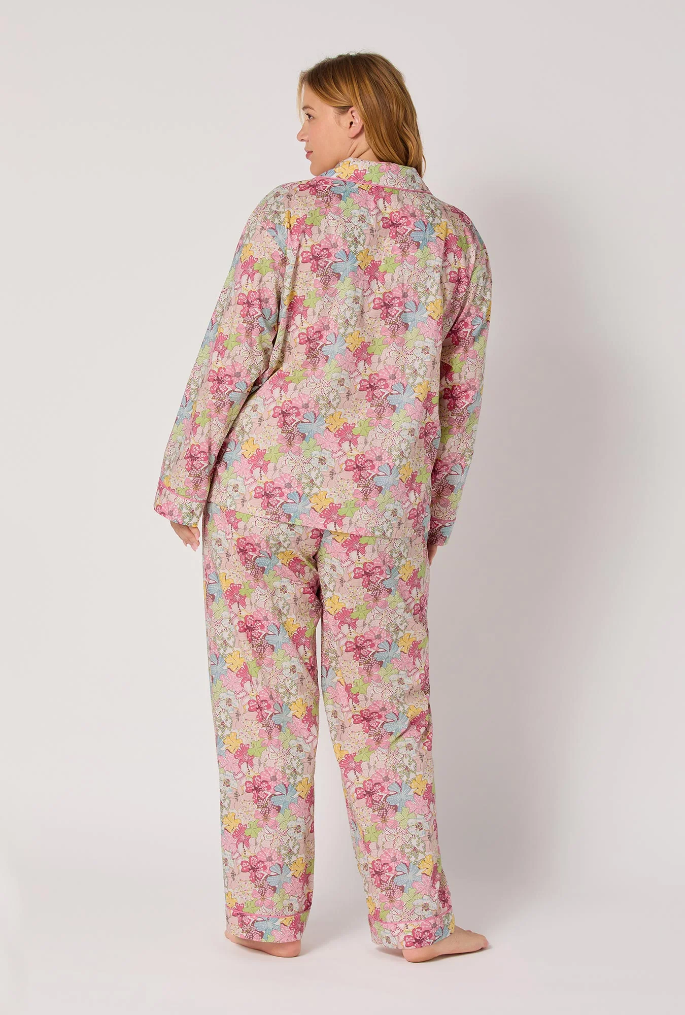 Mauvey Long Sleeve Classic Woven Tana Lawn® Pj Set Made With Liberty Fabric - Image 6