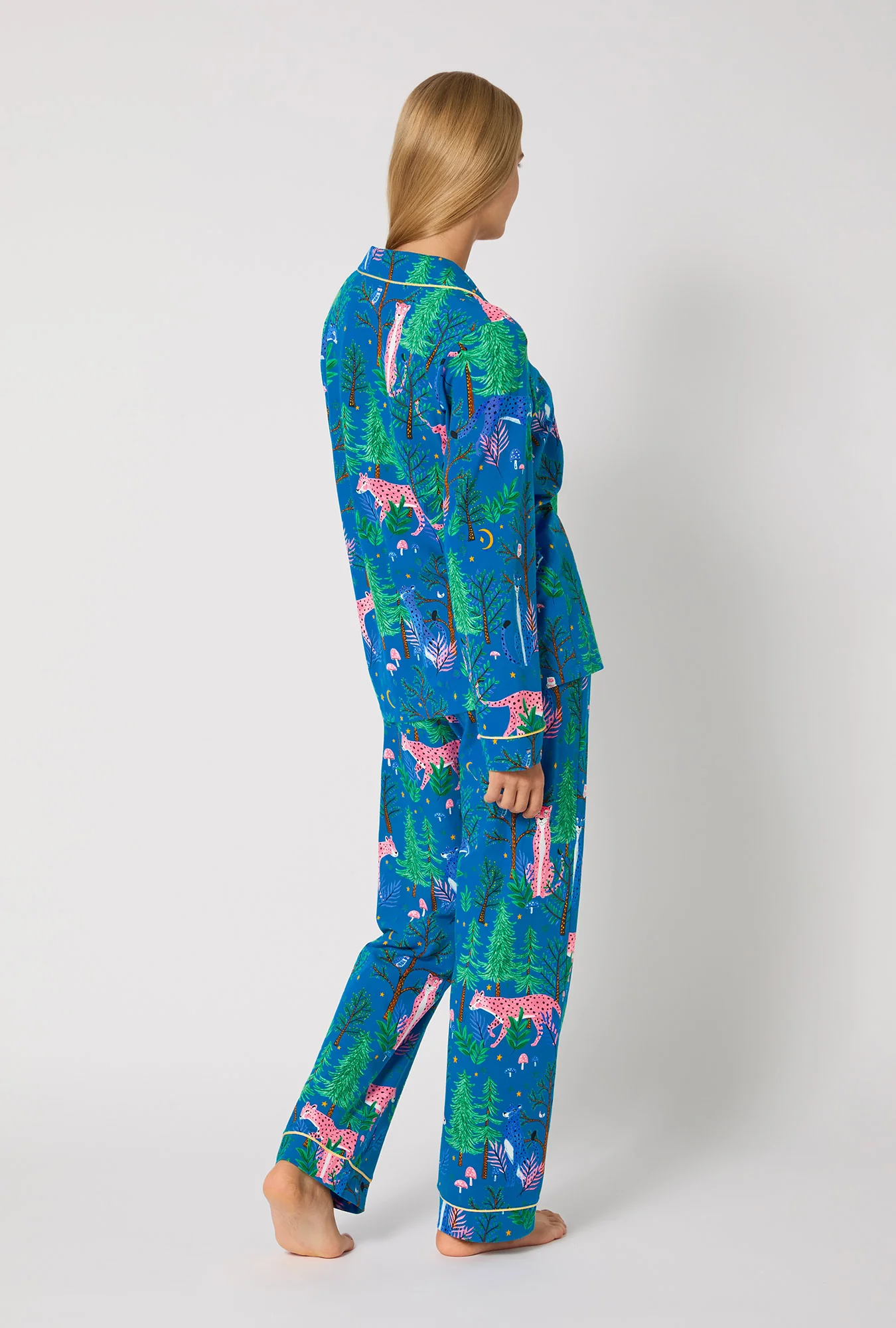 Midnight Forest Long Sleeve Classic Stretch Jersey Pj Set - Image 3