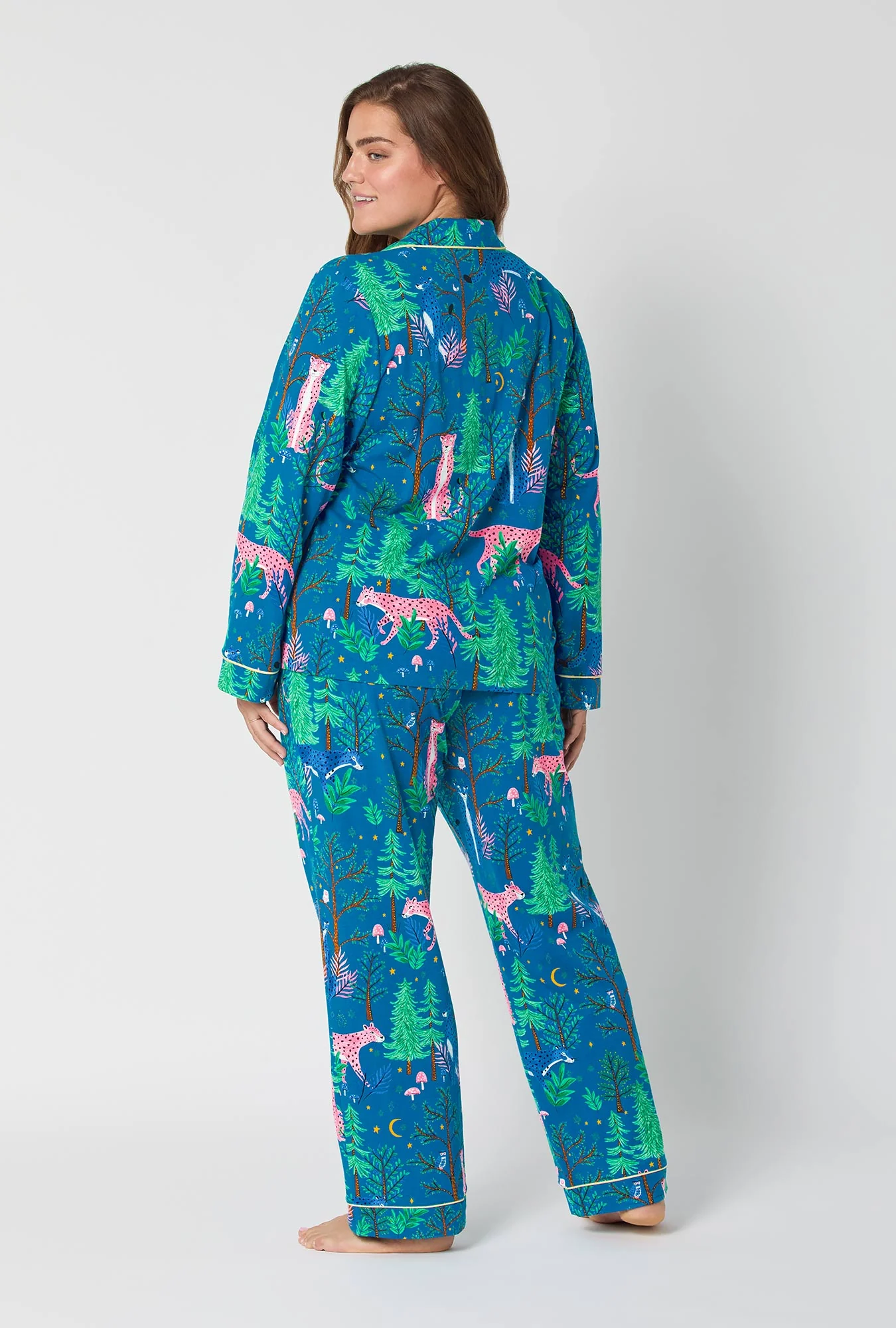 Midnight Forest Long Sleeve Classic Stretch Jersey Pj Set - Image 5