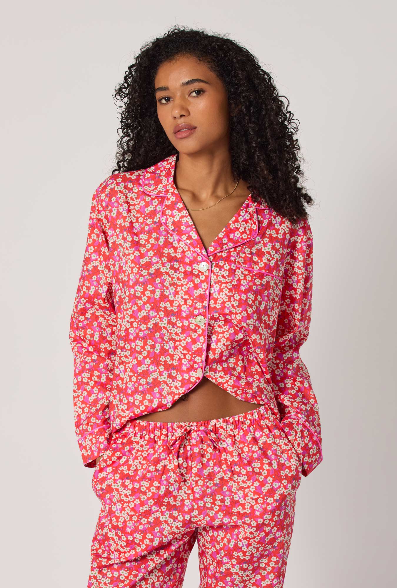 Mitsi Long Sleeve Classic Woven Tana Lawn® Pj Set Made With Liberty Fabric - Image 4