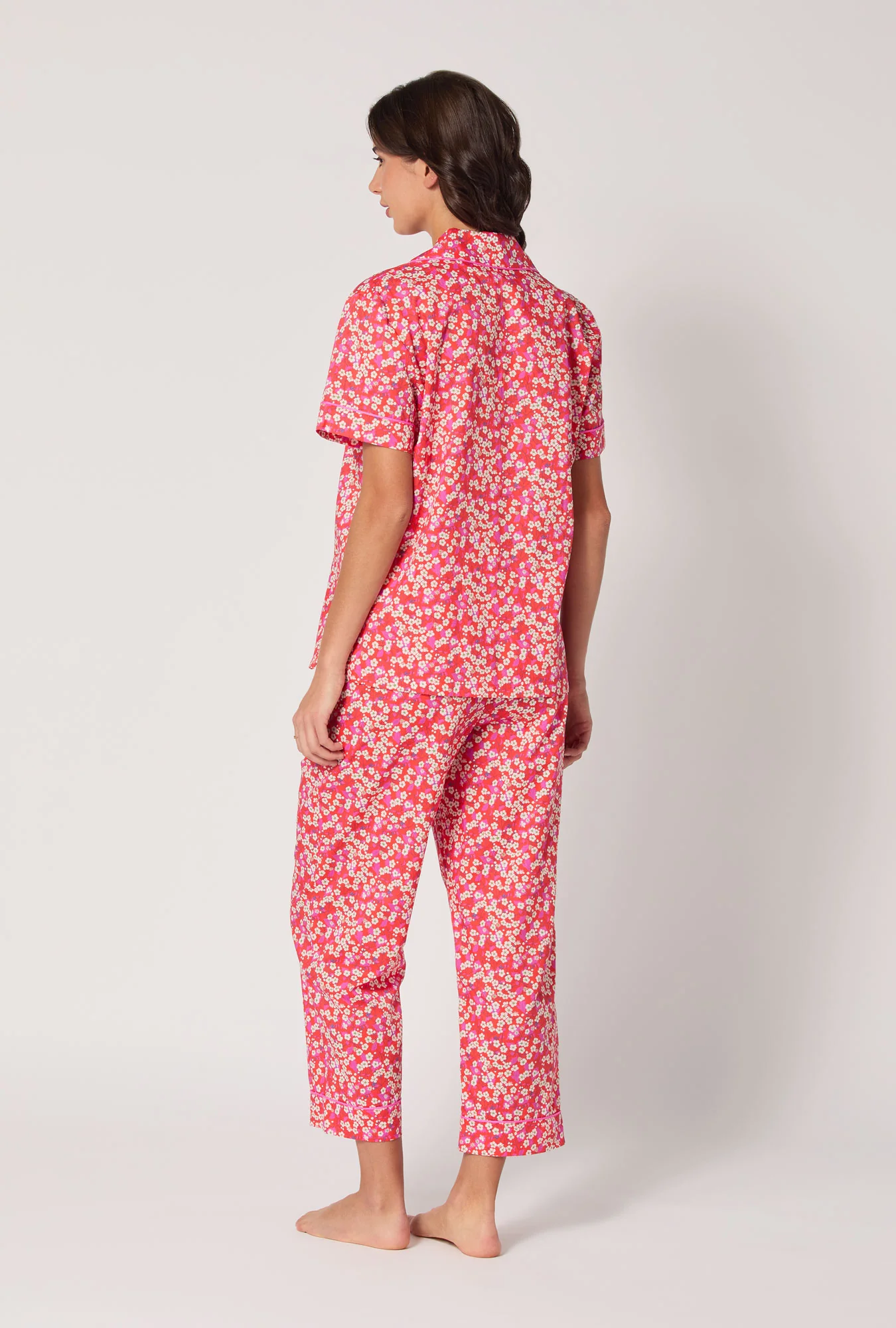 Mitsi Short Sleeve Classic Woven Tana Lawn® Cropped Pj Set Made With Liberty Fabric - Image 3