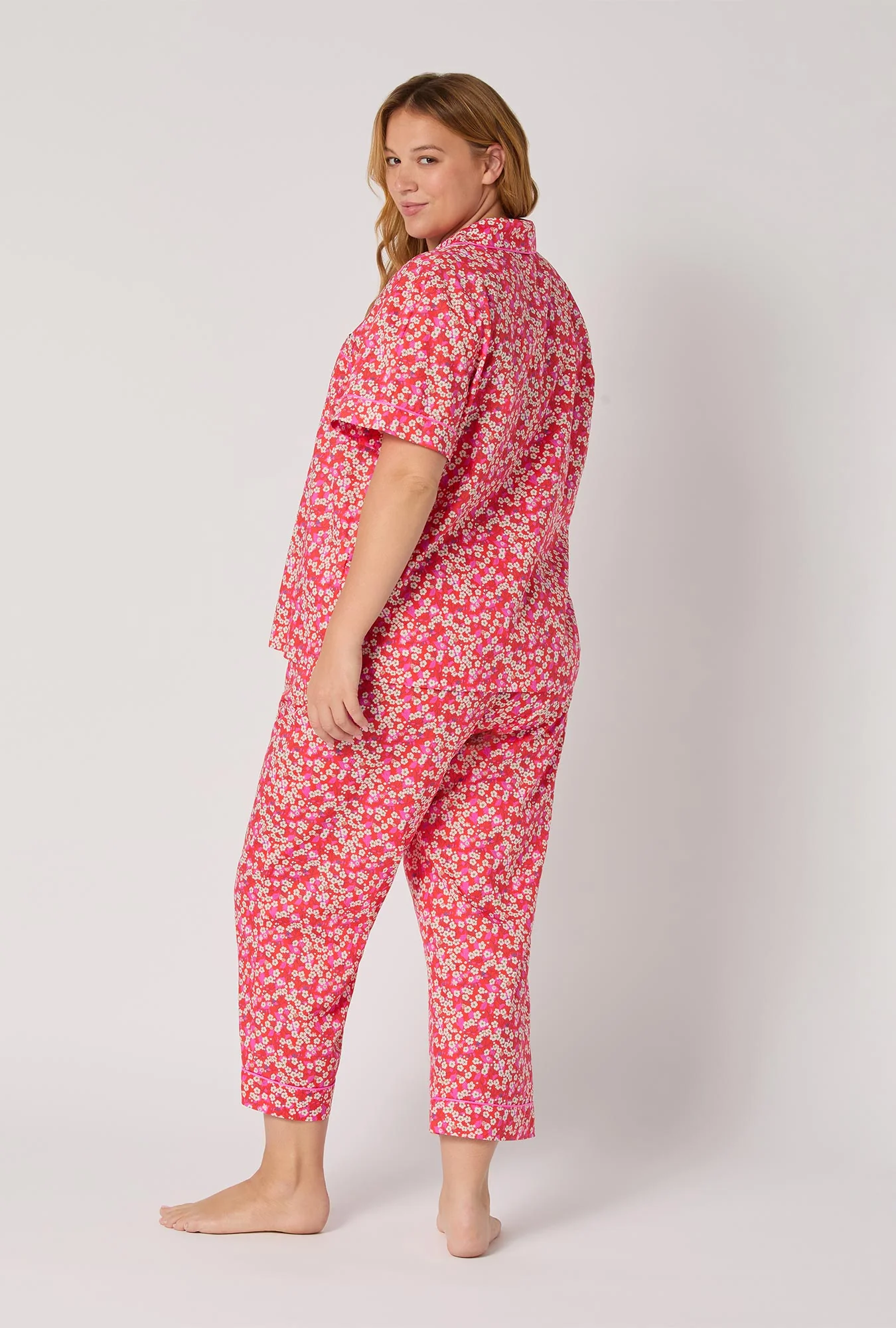 Mitsi Short Sleeve Classic Woven Tana Lawn® Cropped Pj Set Made With Liberty Fabric - Image 6