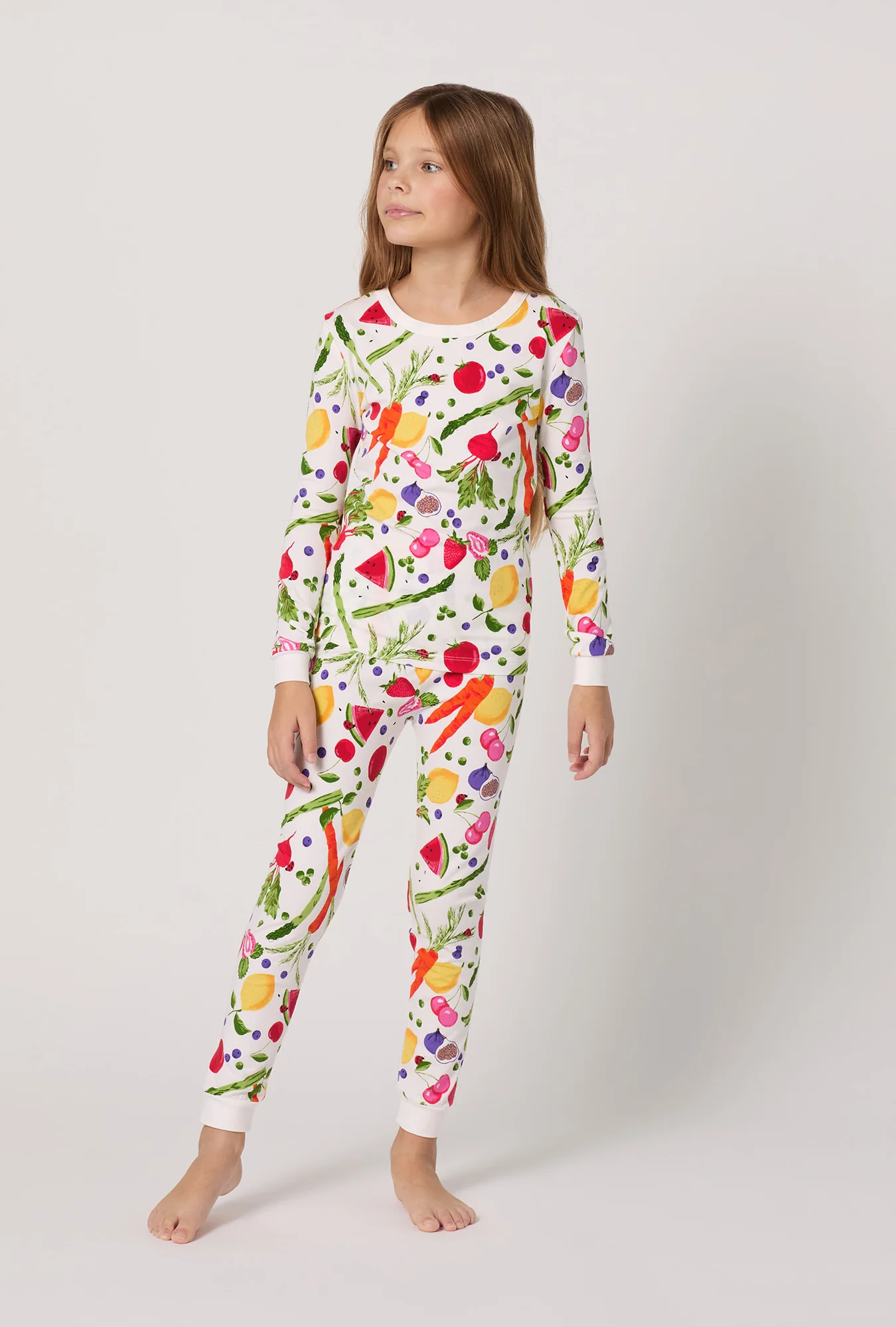 Organic Garden Long Sleeve Stretch Jersey Kids Pj Set