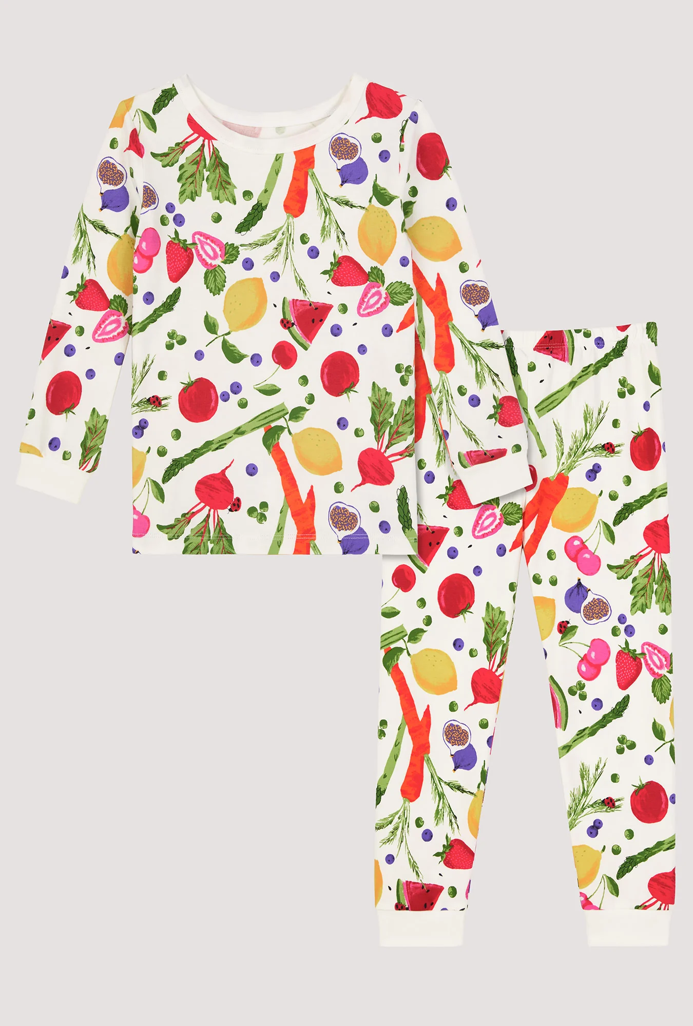 Organic Garden Long Sleeve Stretch Jersey Kids Pj Set - Image 3