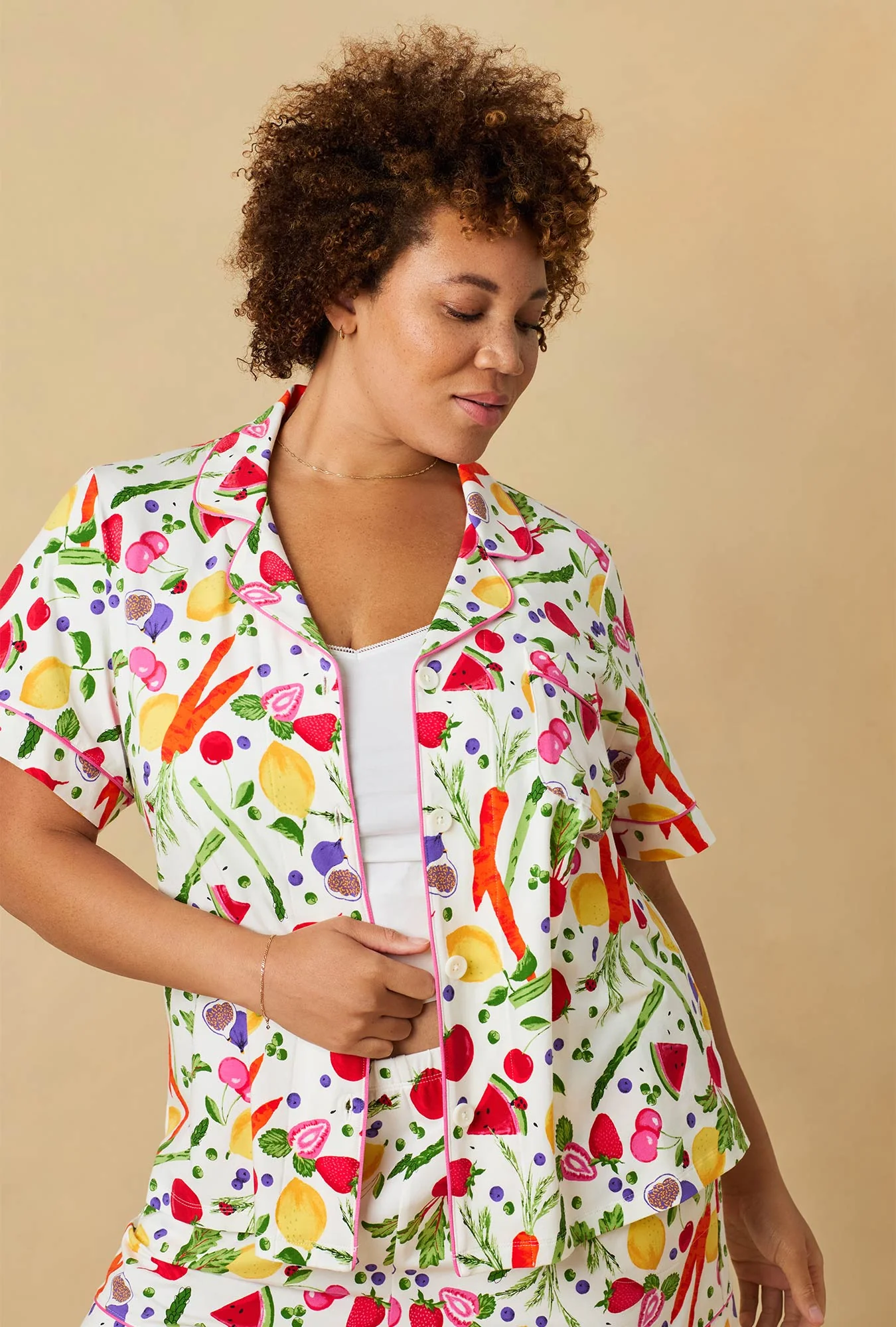 Organic Garden Short Sleeve Classic Shorty Stretch Jersey Pj Set
