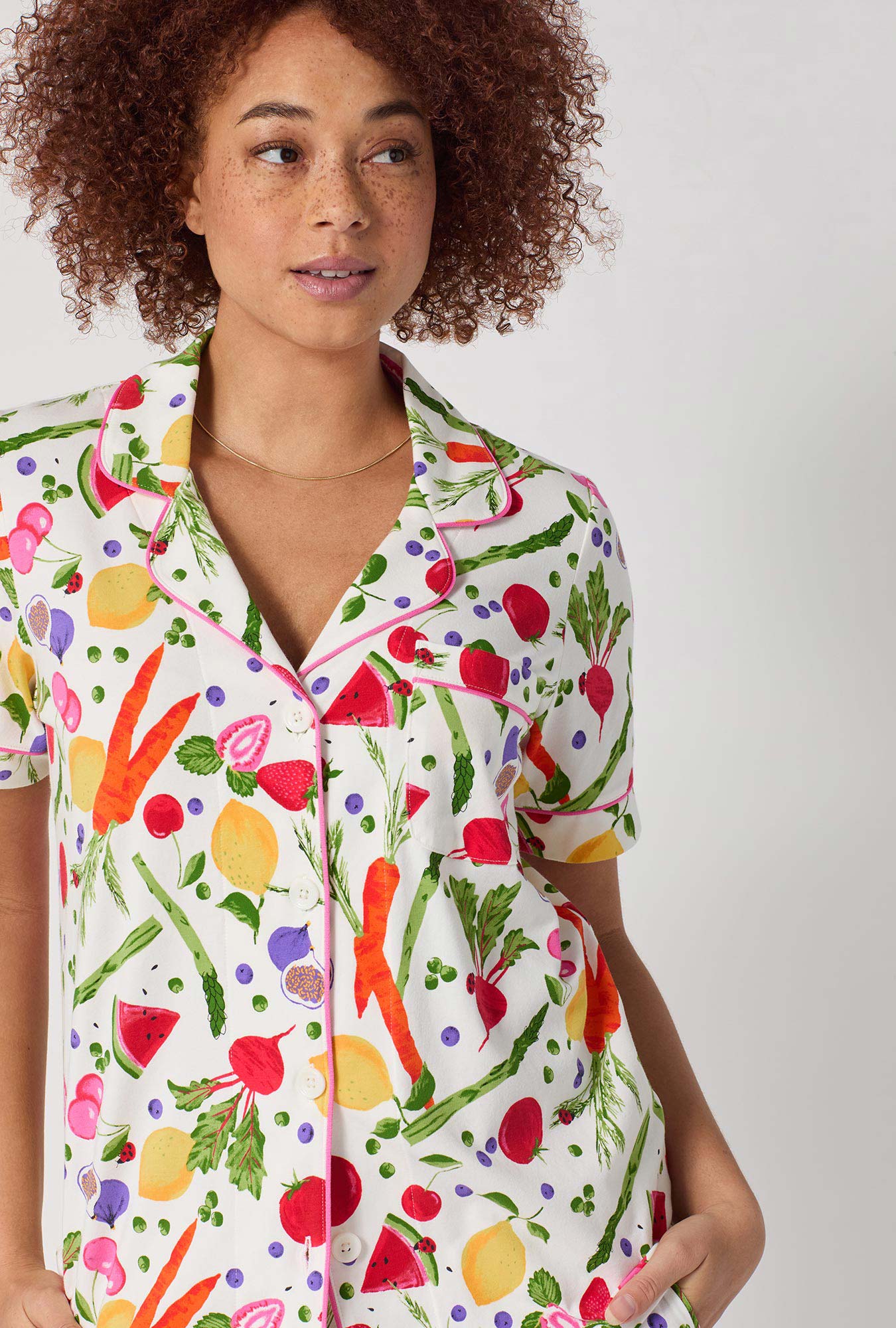 Organic Garden Short Sleeve Classic Shorty Stretch Jersey Pj Set - Image 5