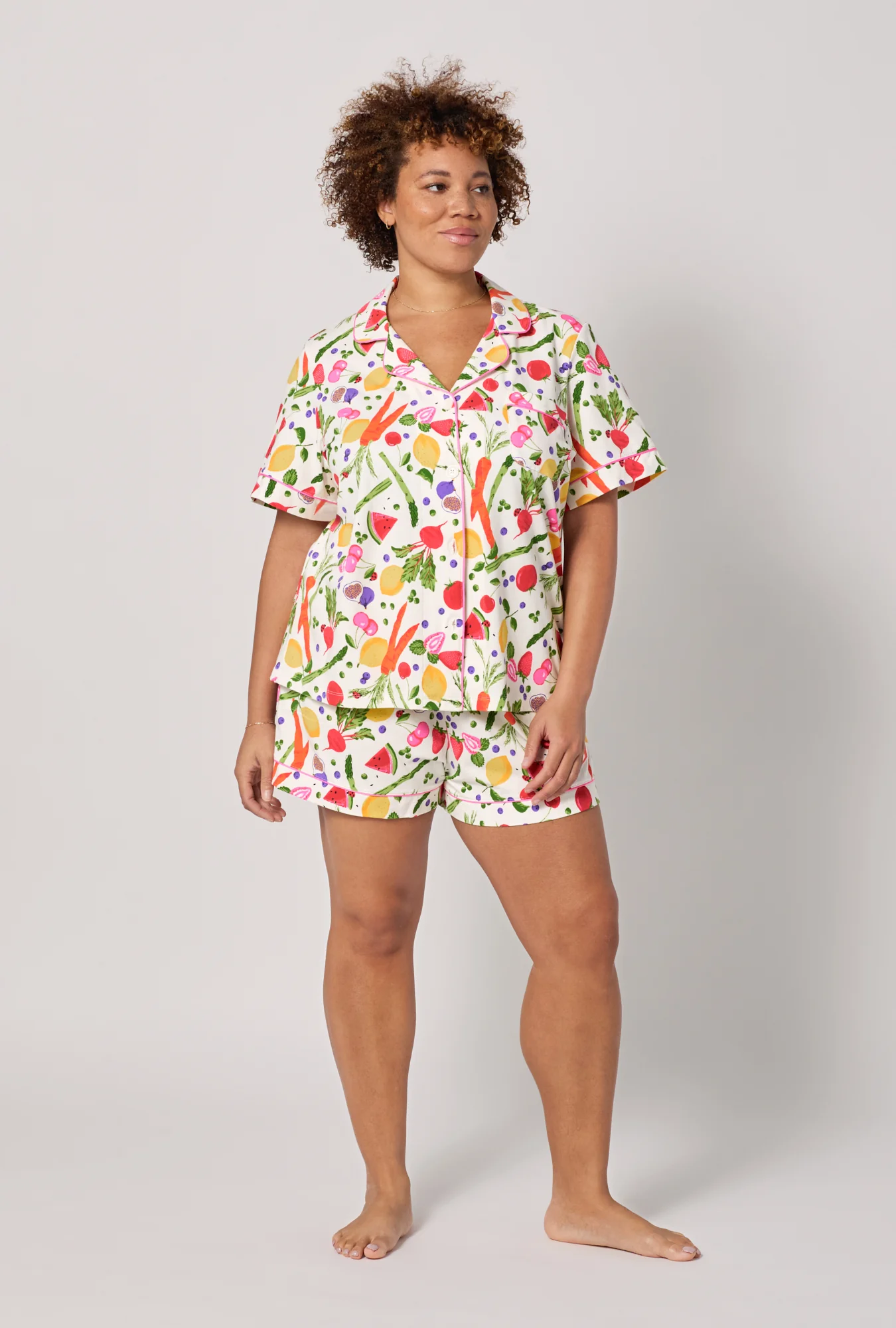 Organic Garden Short Sleeve Classic Shorty Stretch Jersey Pj Set - Image 6