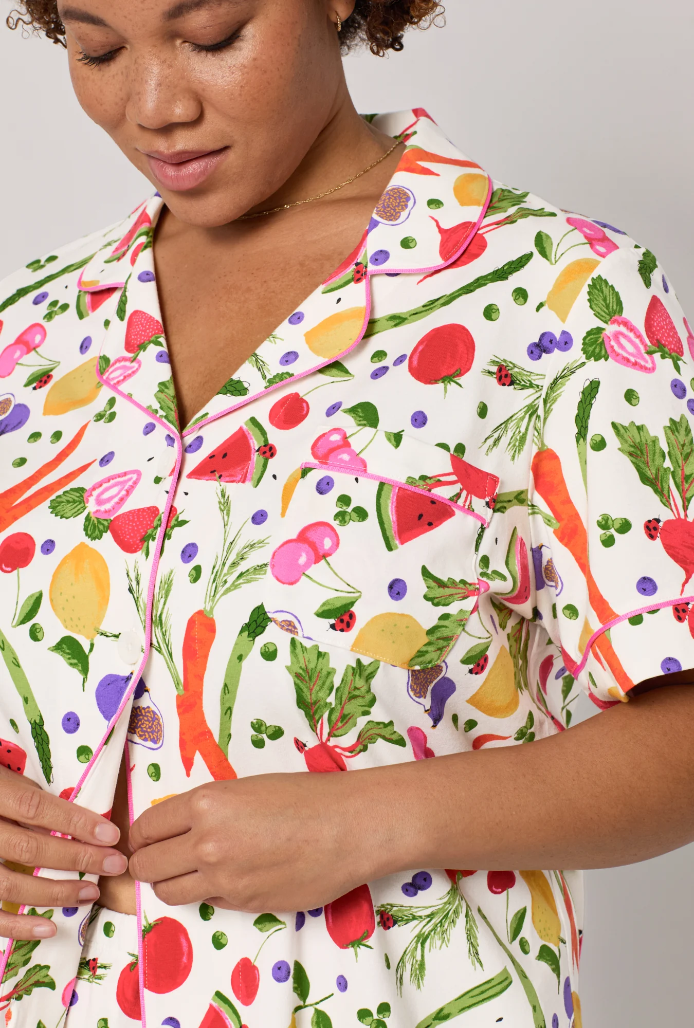 Organic Garden Short Sleeve Classic Shorty Stretch Jersey Pj Set - Image 8