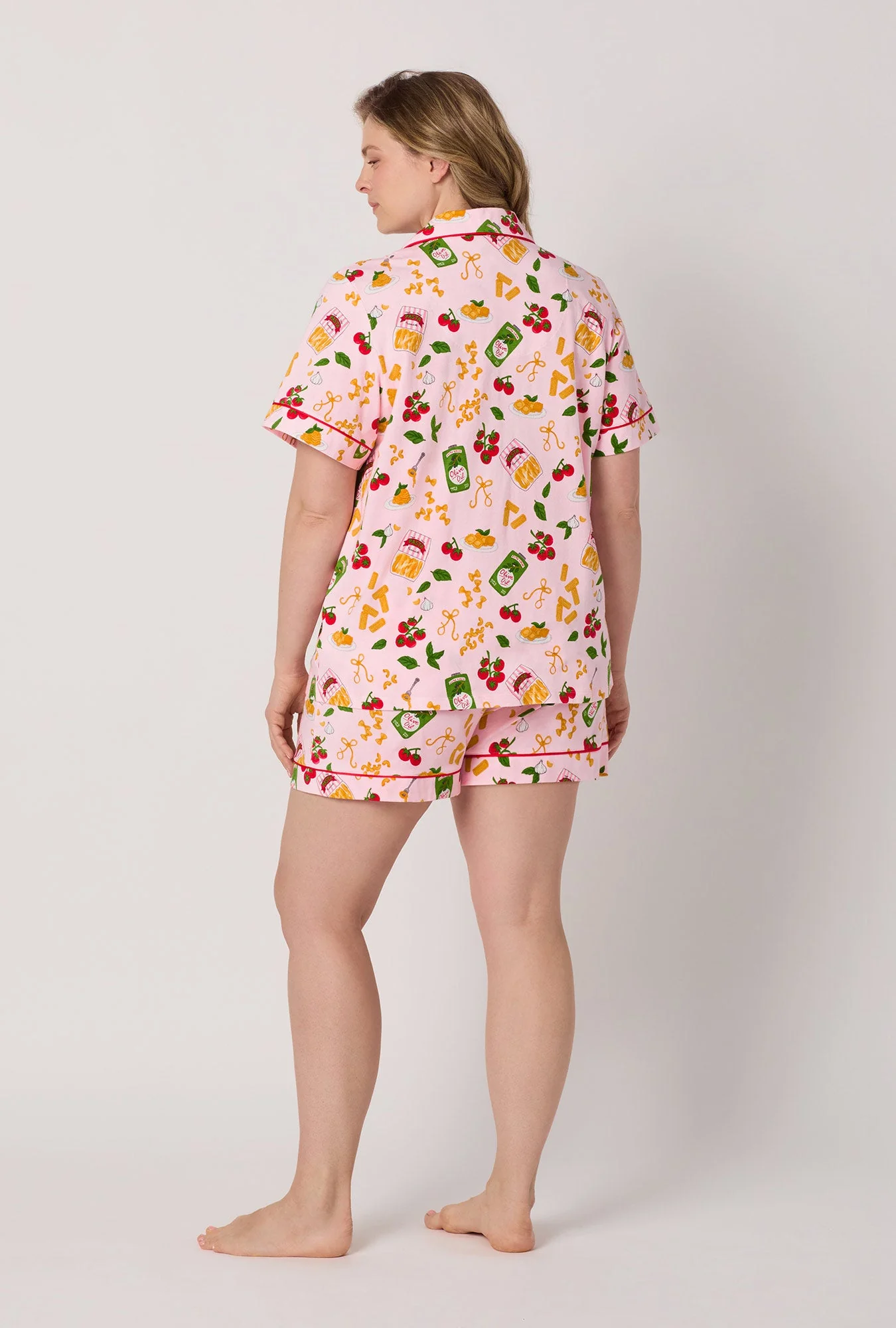 Pasta La Vista Short Sleeve Classic Shorty Stretch Jersey Pj Set - Image 6