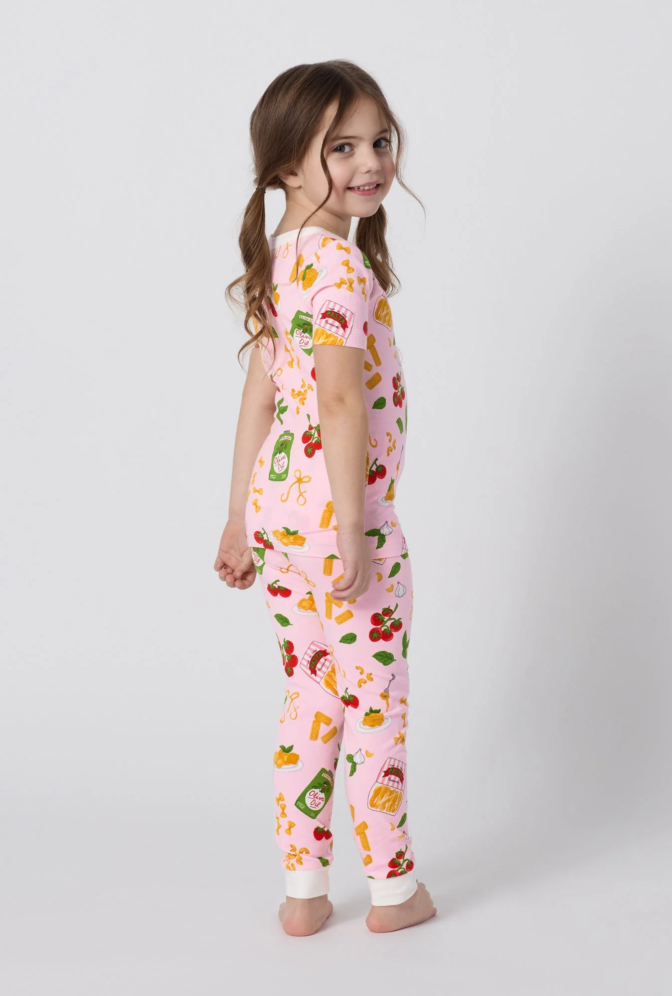 Pasta La Vista Short Sleeve Stretch Jersey Kids Pj Set - Image 3