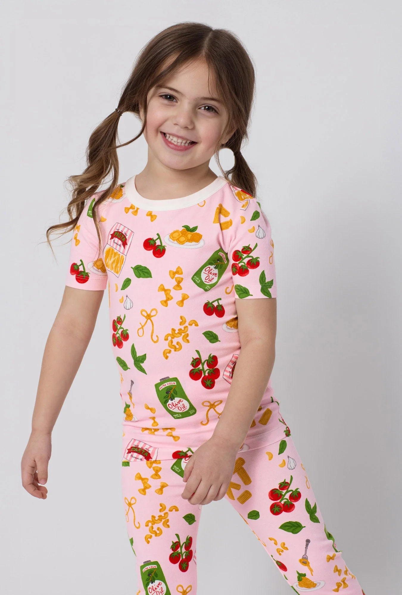 Pasta La Vista Short Sleeve Stretch Jersey Kids Pj Set - Image 4