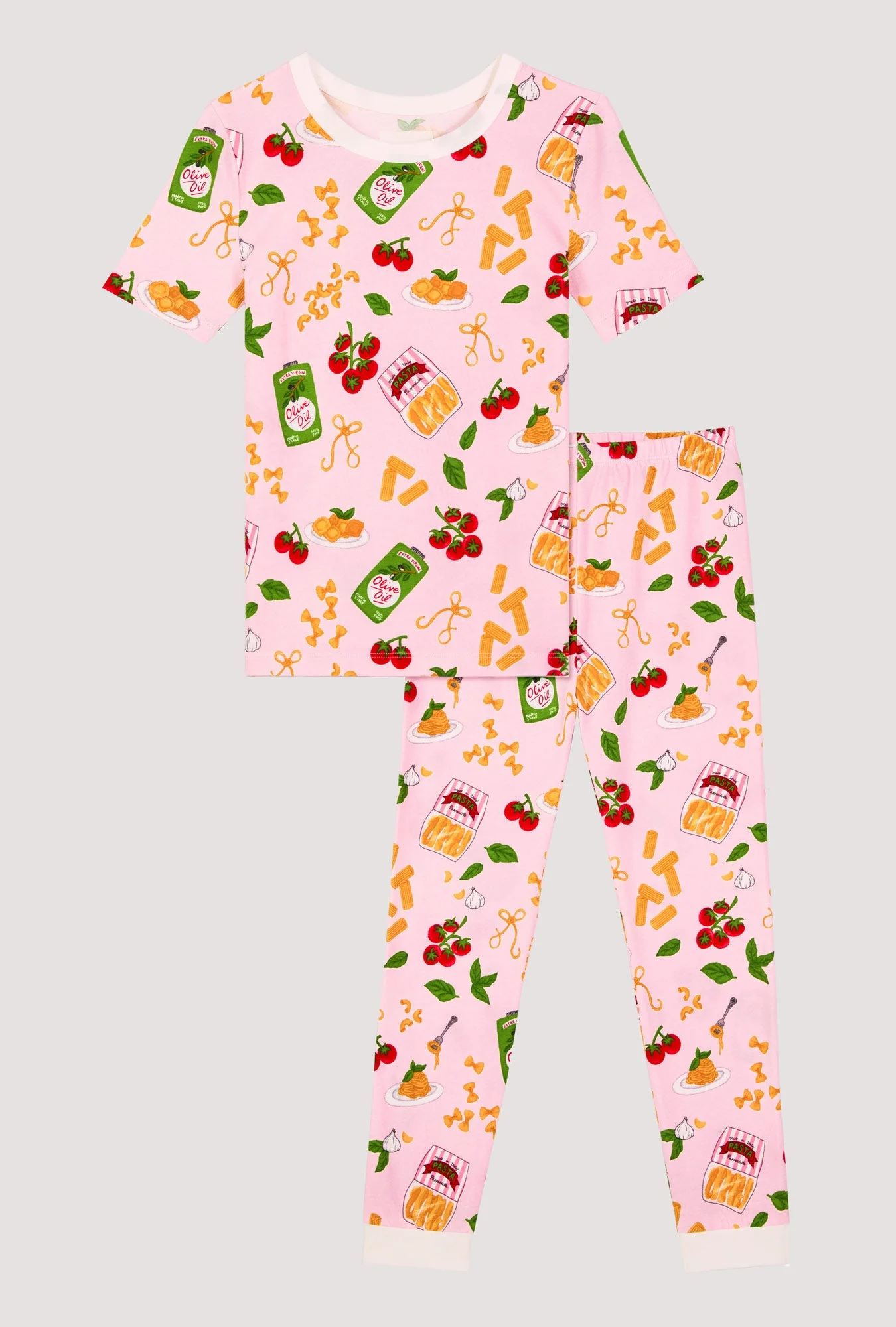 Pasta La Vista Short Sleeve Stretch Jersey Kids Pj Set - Image 5