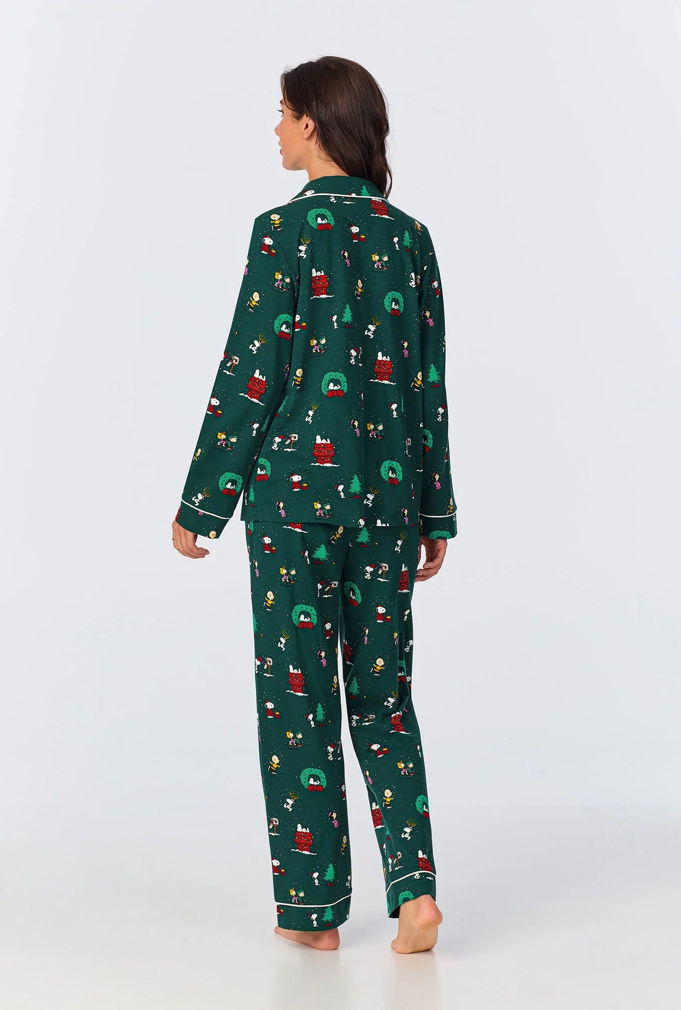 Peanuts® Winter Holidays Long Sleeve Classic Stretch Jersey PJ Set - Image 4